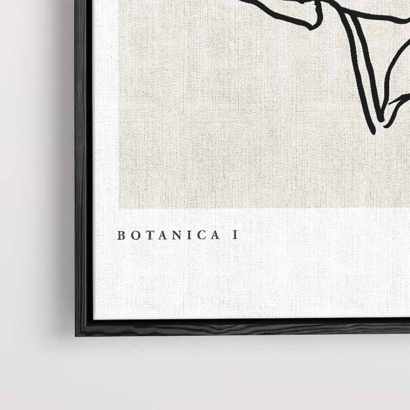 Elegante Lijntekening Bloem Kunstwerk-canvas-dibond-plexiglas-wanddecoratie-WallArtistic