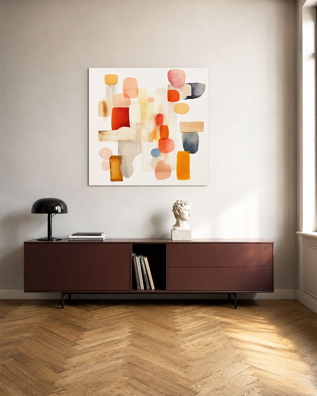 Vormenspel in kleur Kunstwerk