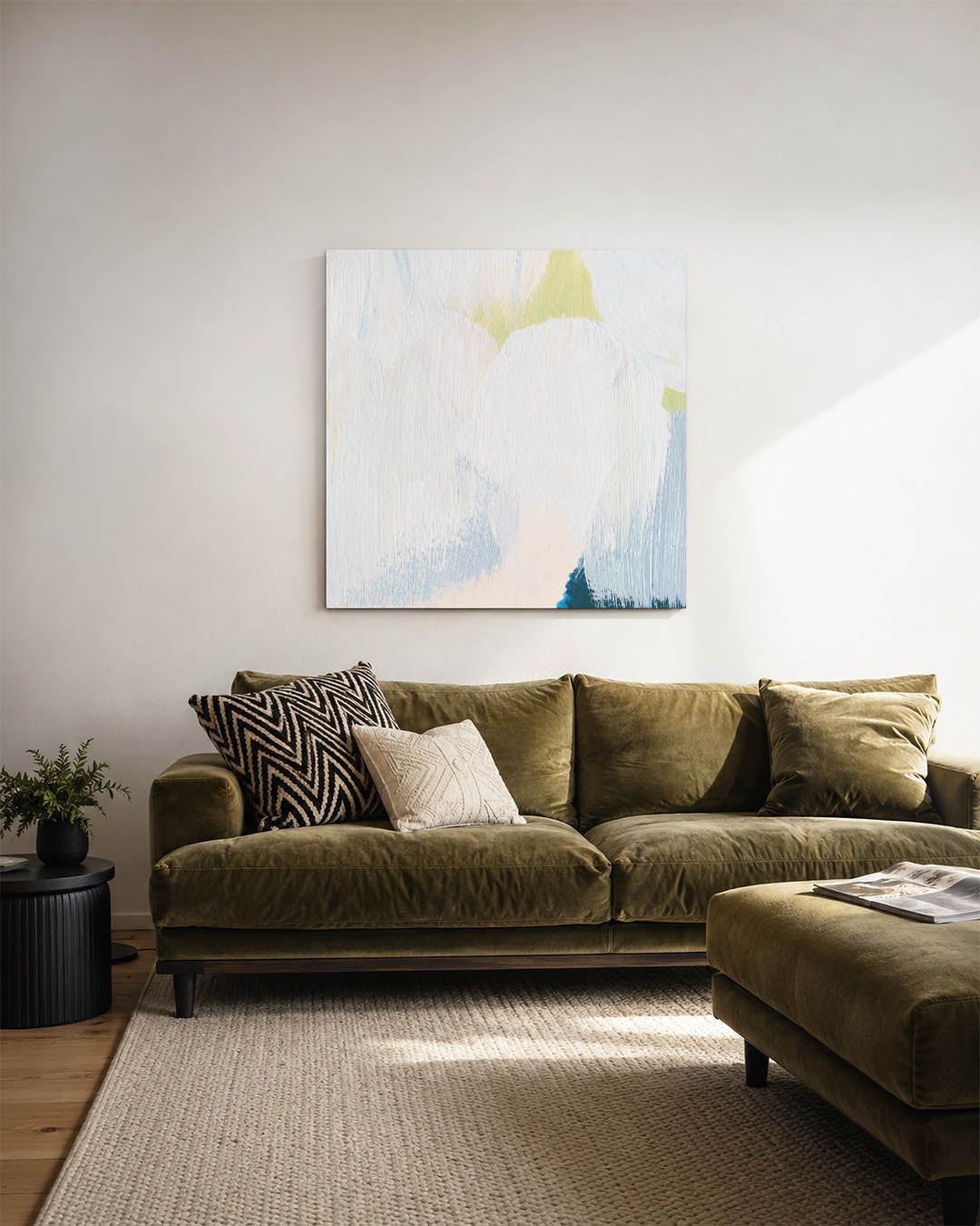 Kleurrijke penseelstreken Kunstwerk