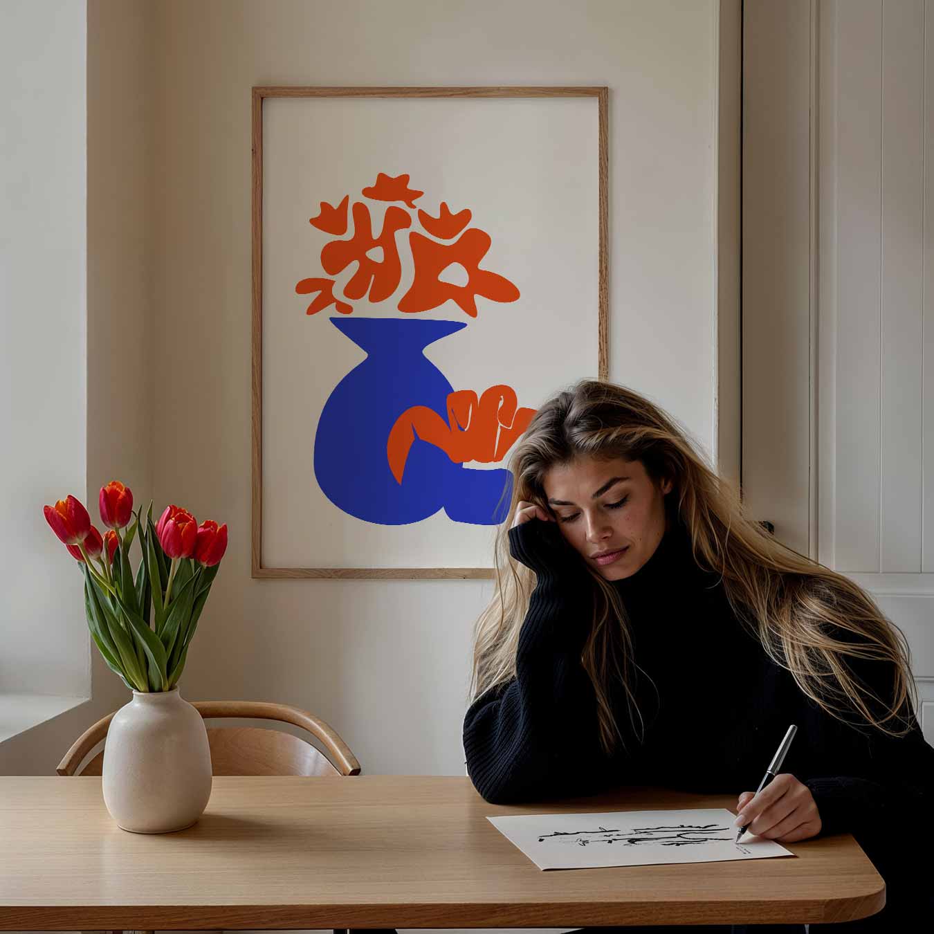 Kleurrijke Vaas Abstractie Poster-WallArtistic