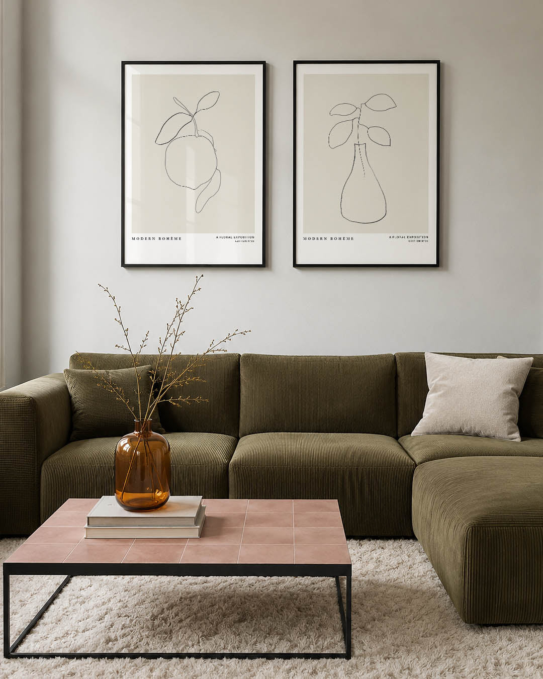 Lijnenspel citrus Posterset