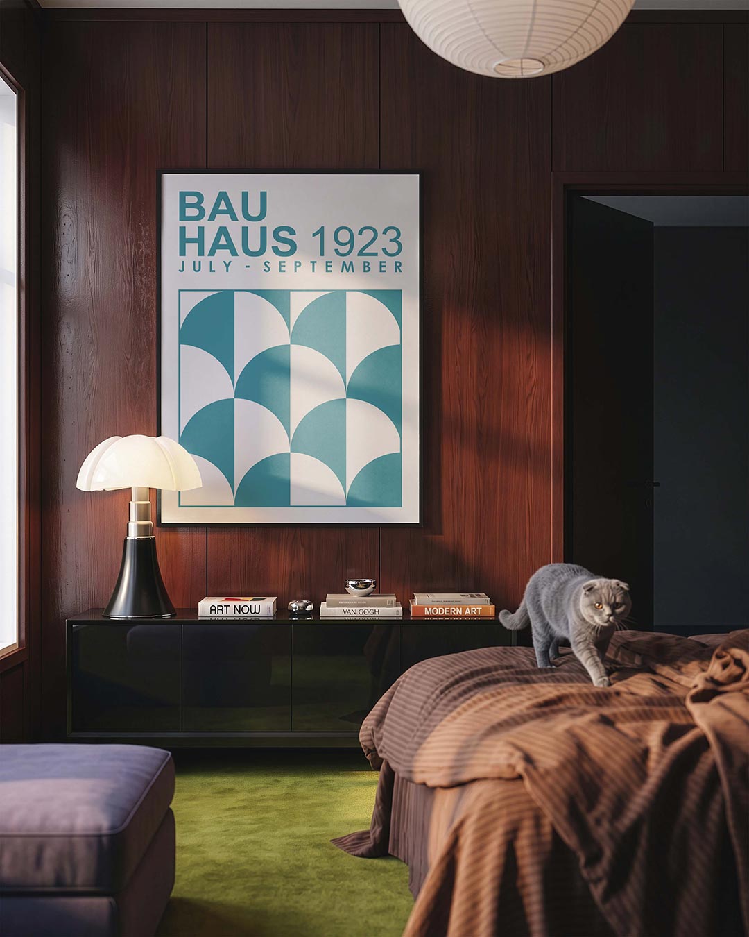 Halve cirkelpatronen Poster