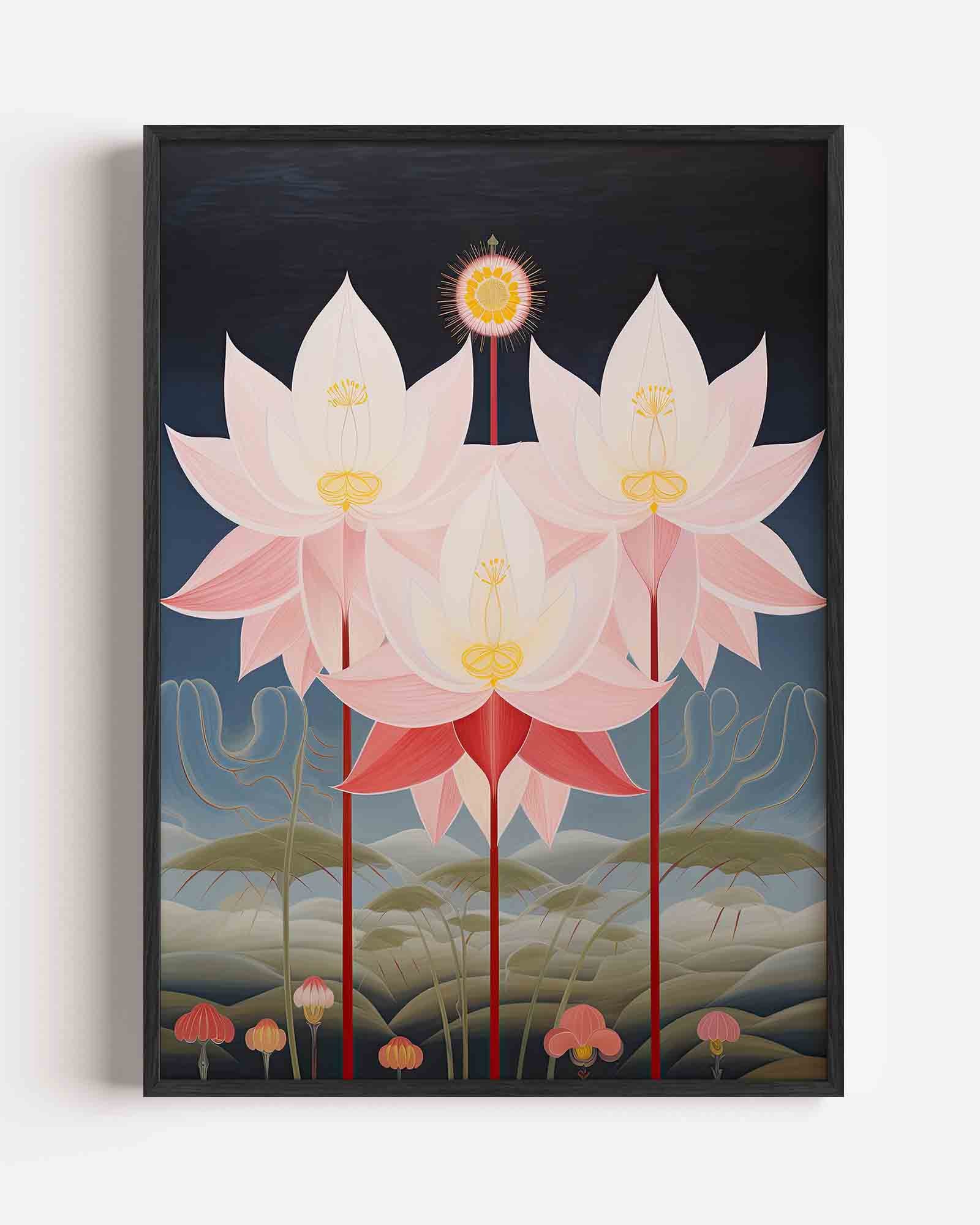 Bloemen en bladeren Poster