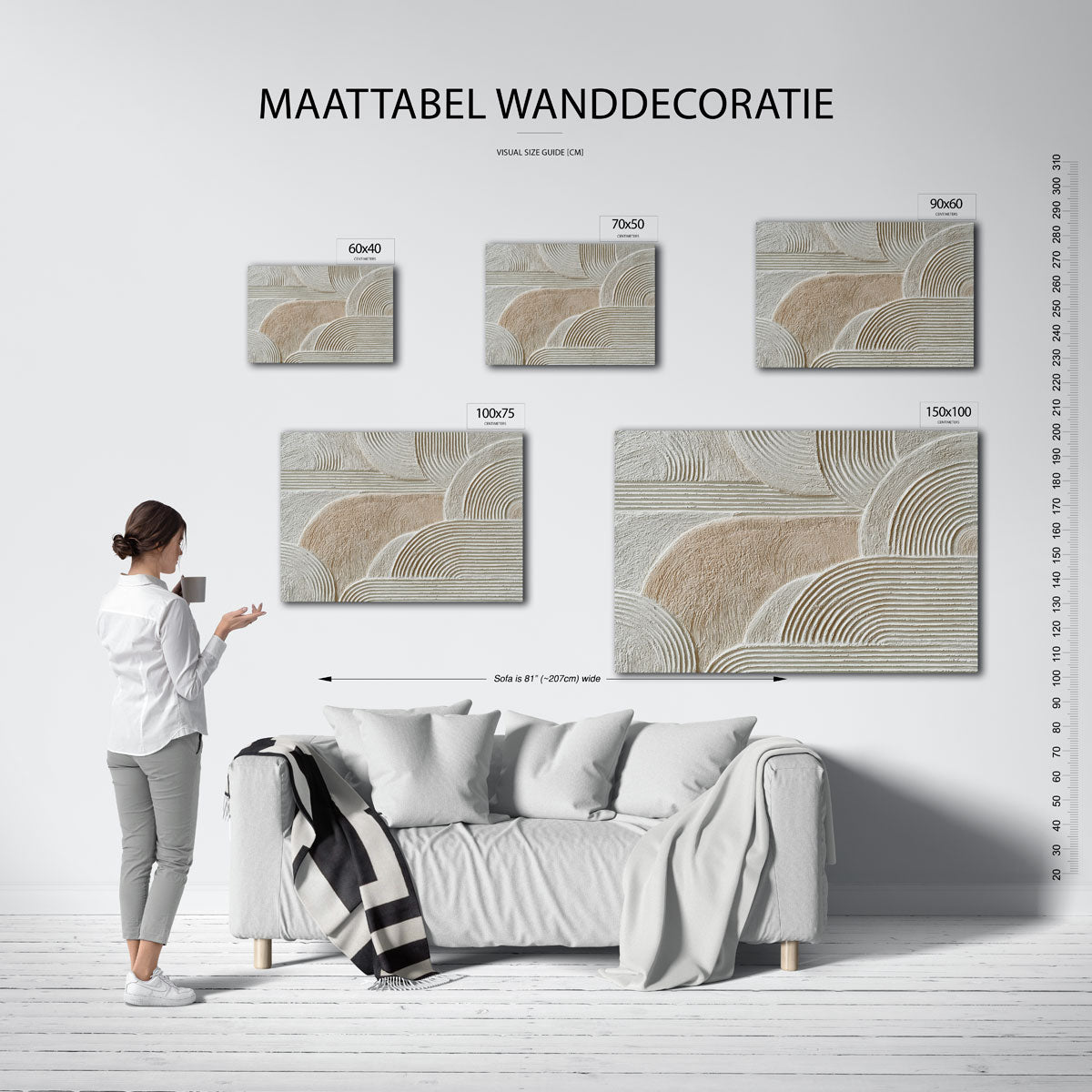 Gelaagde lijnen Kunstwerk