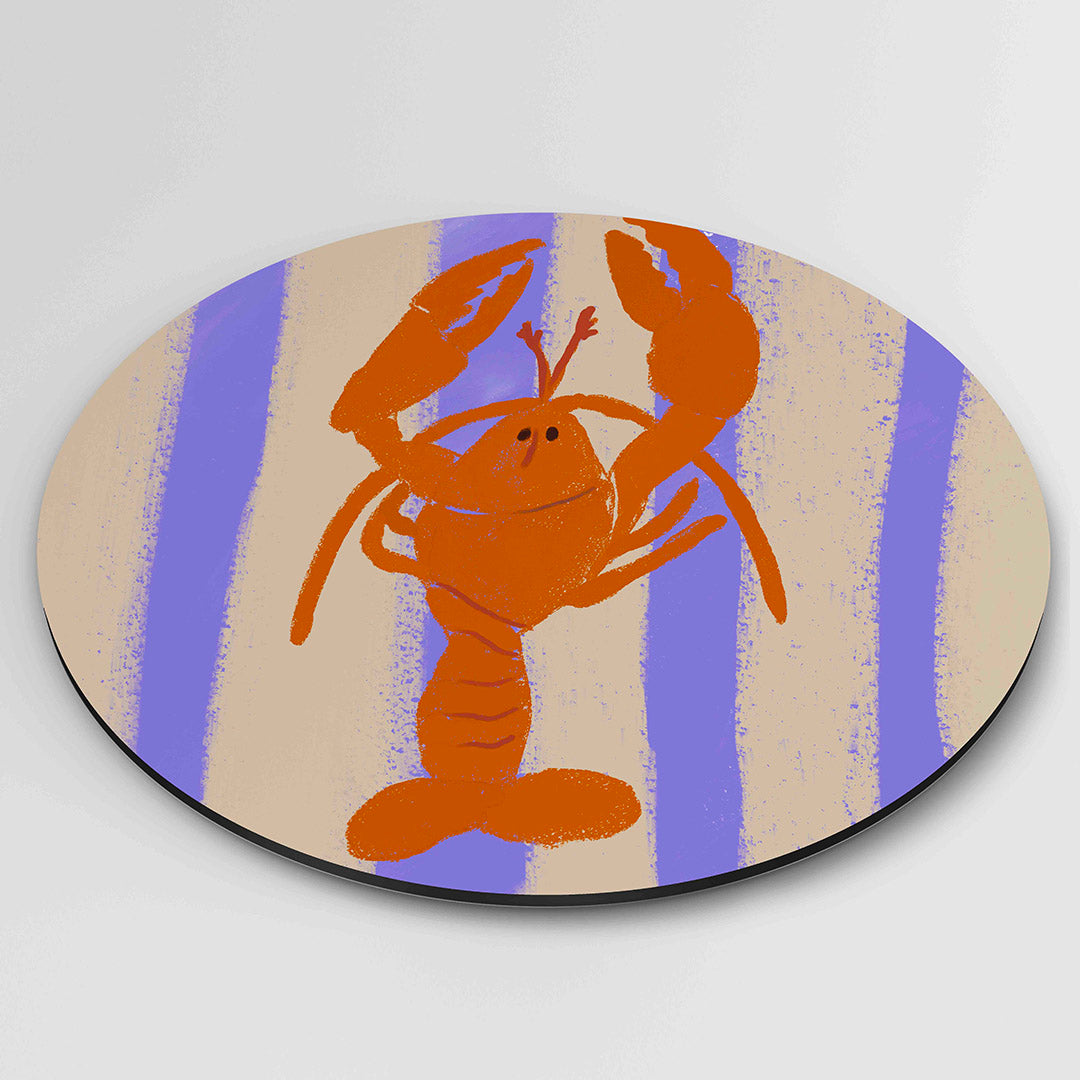 Oranje kreeft Muurcirkel