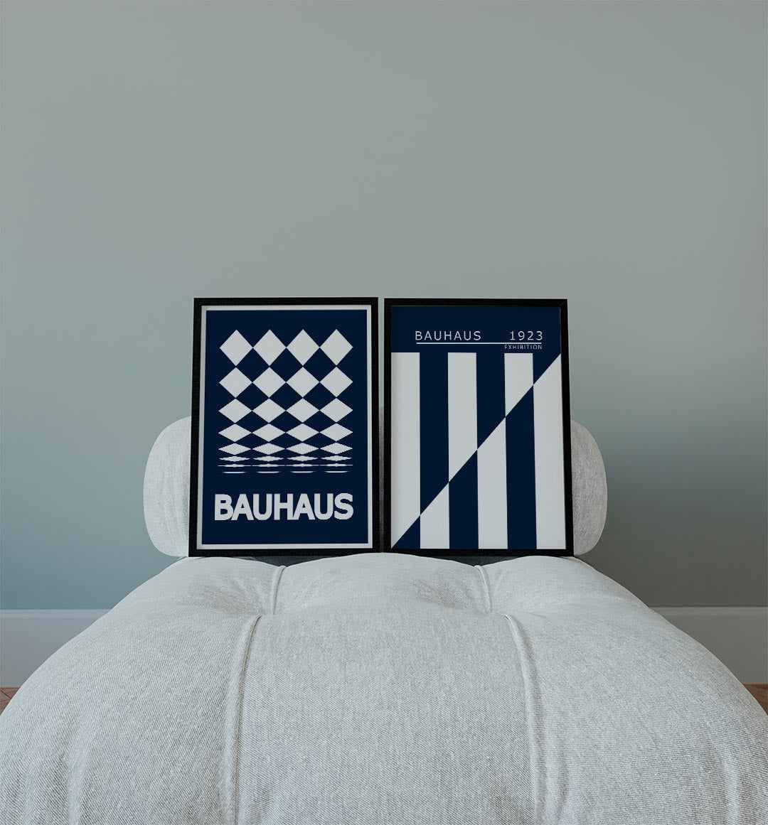 Ruitpatroon diepte Posterset
