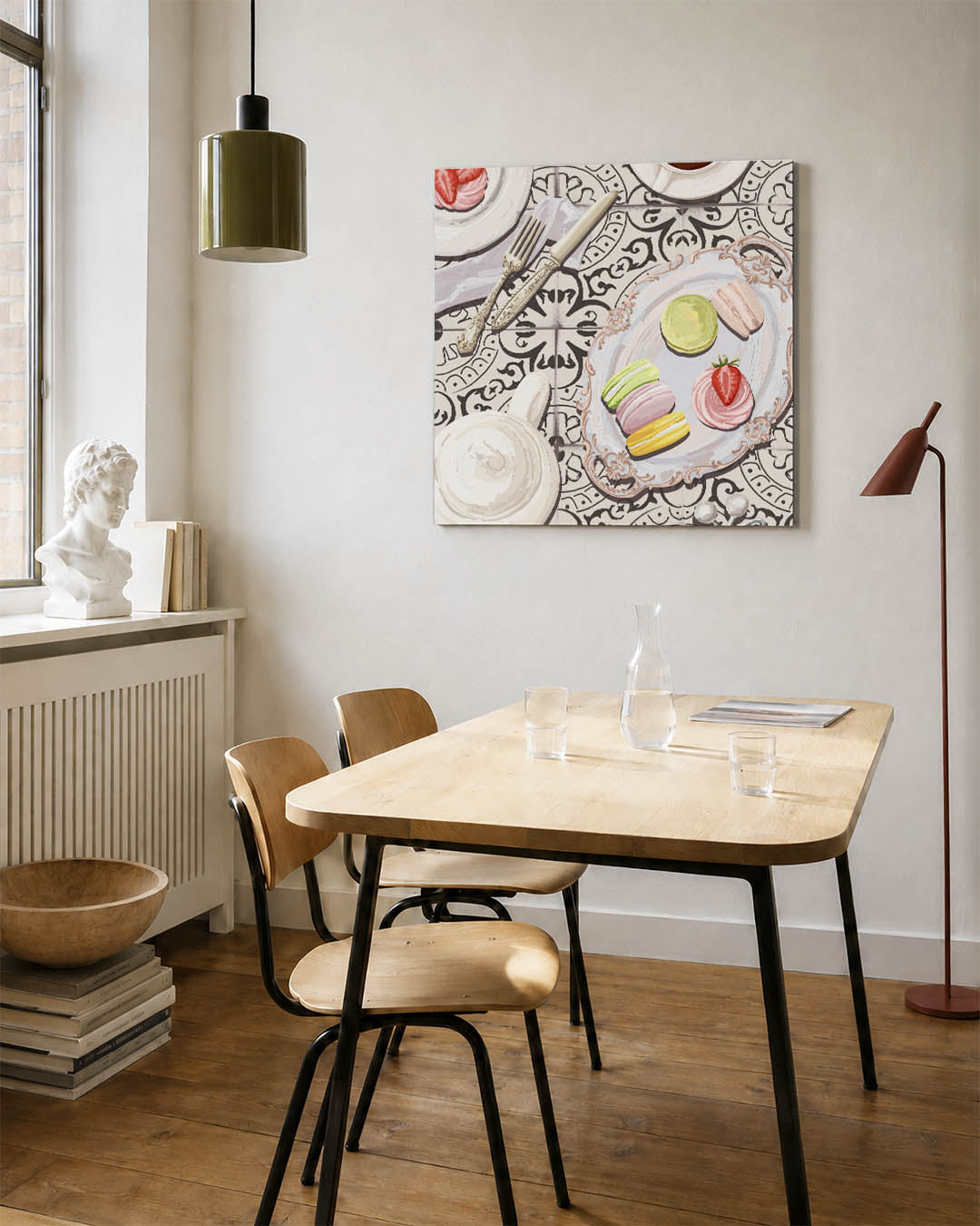 Delicaat desserttafereel Kunstwerk