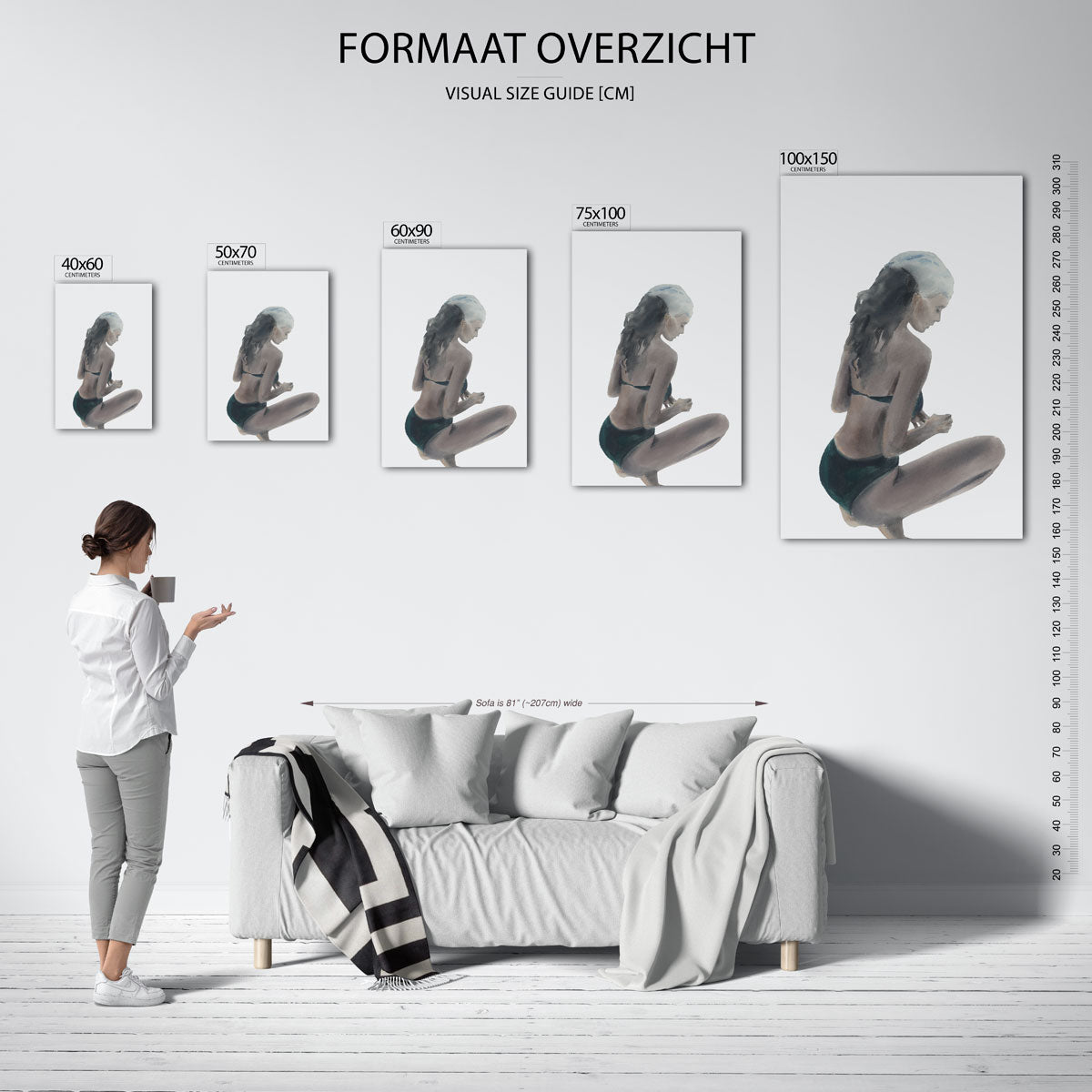 Zittende vrouw Kunstwerk