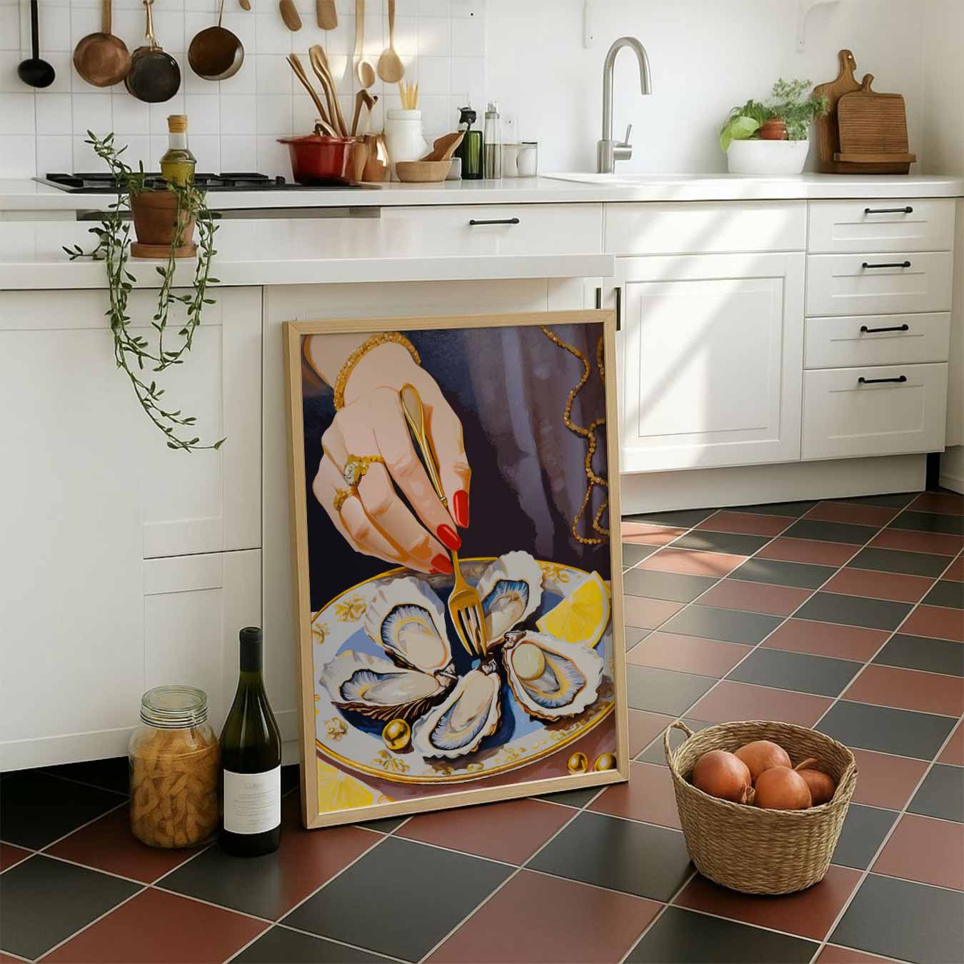 Elegant Oyster Diner Poster-WallArtistic