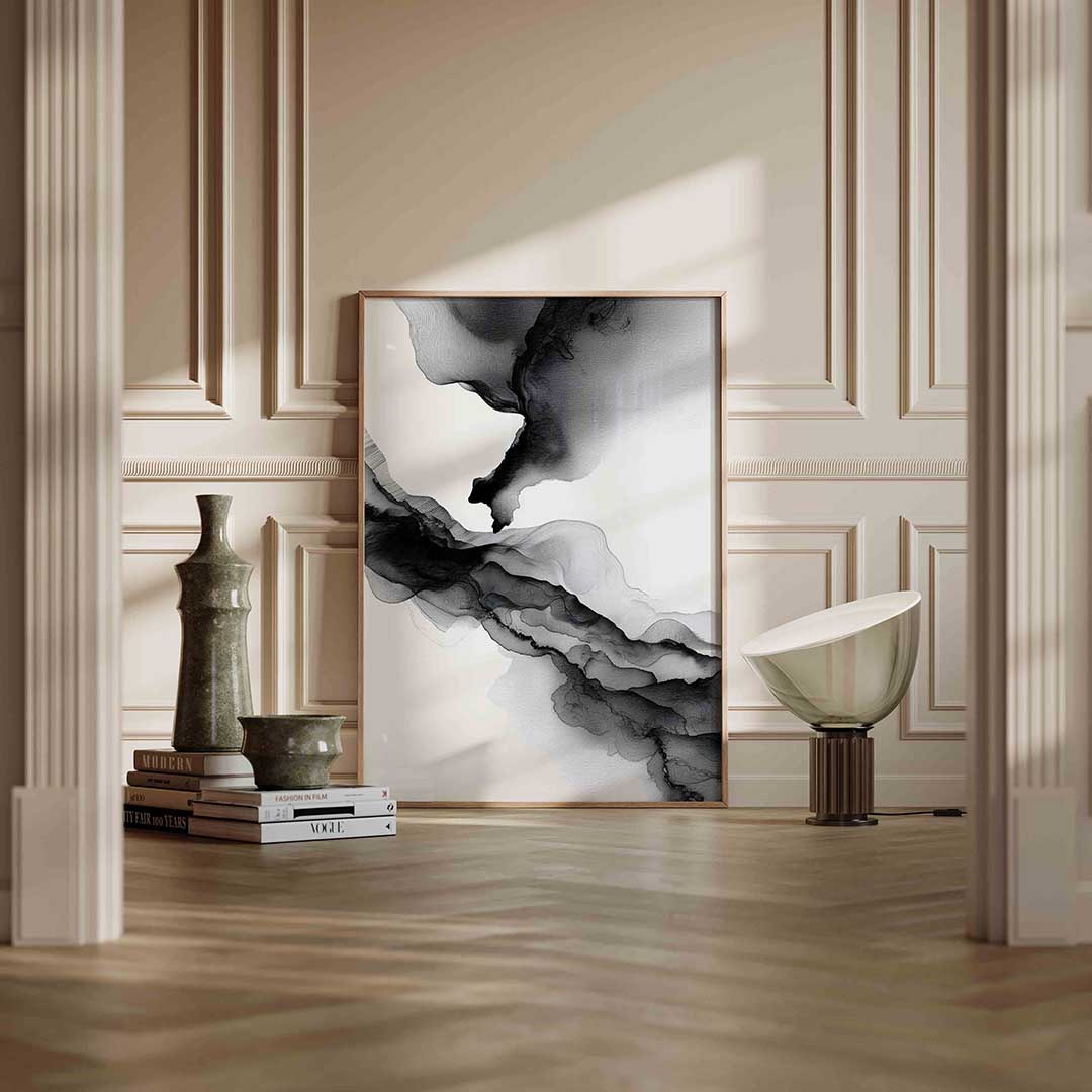Abstracte zwart wit Poster