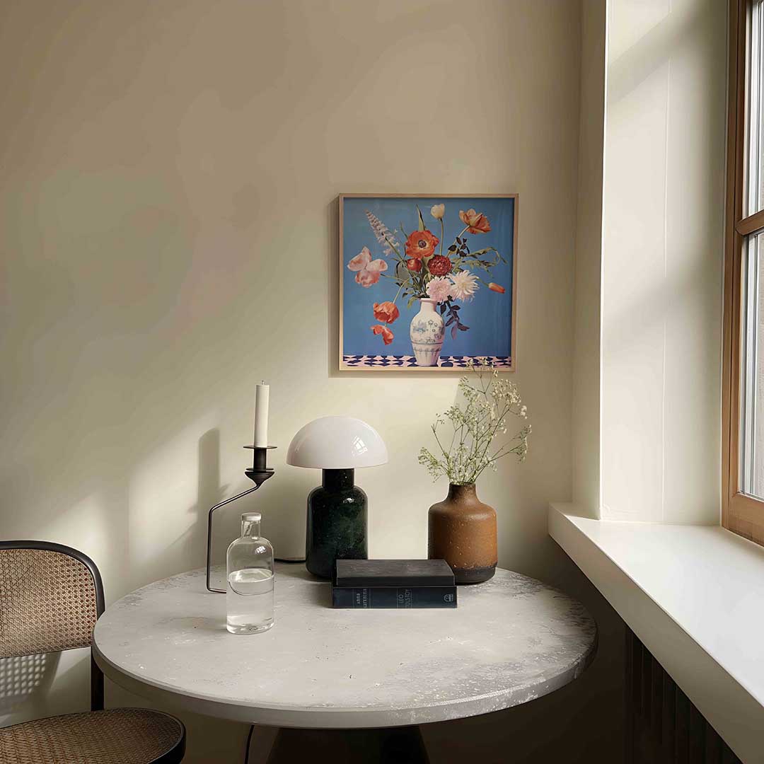 Bloemen in vaas Poster
