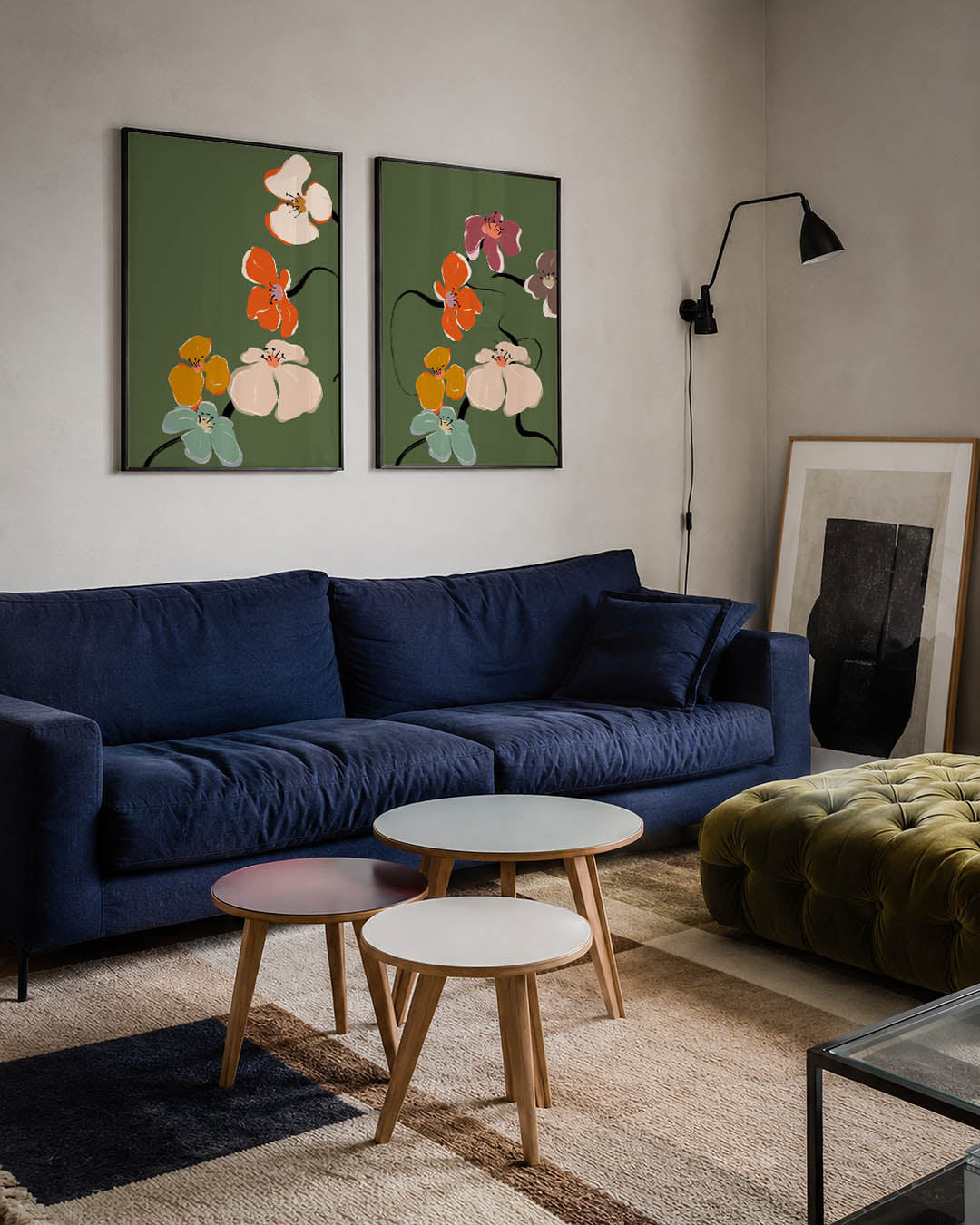 Bloemrijke lijnen Posterset