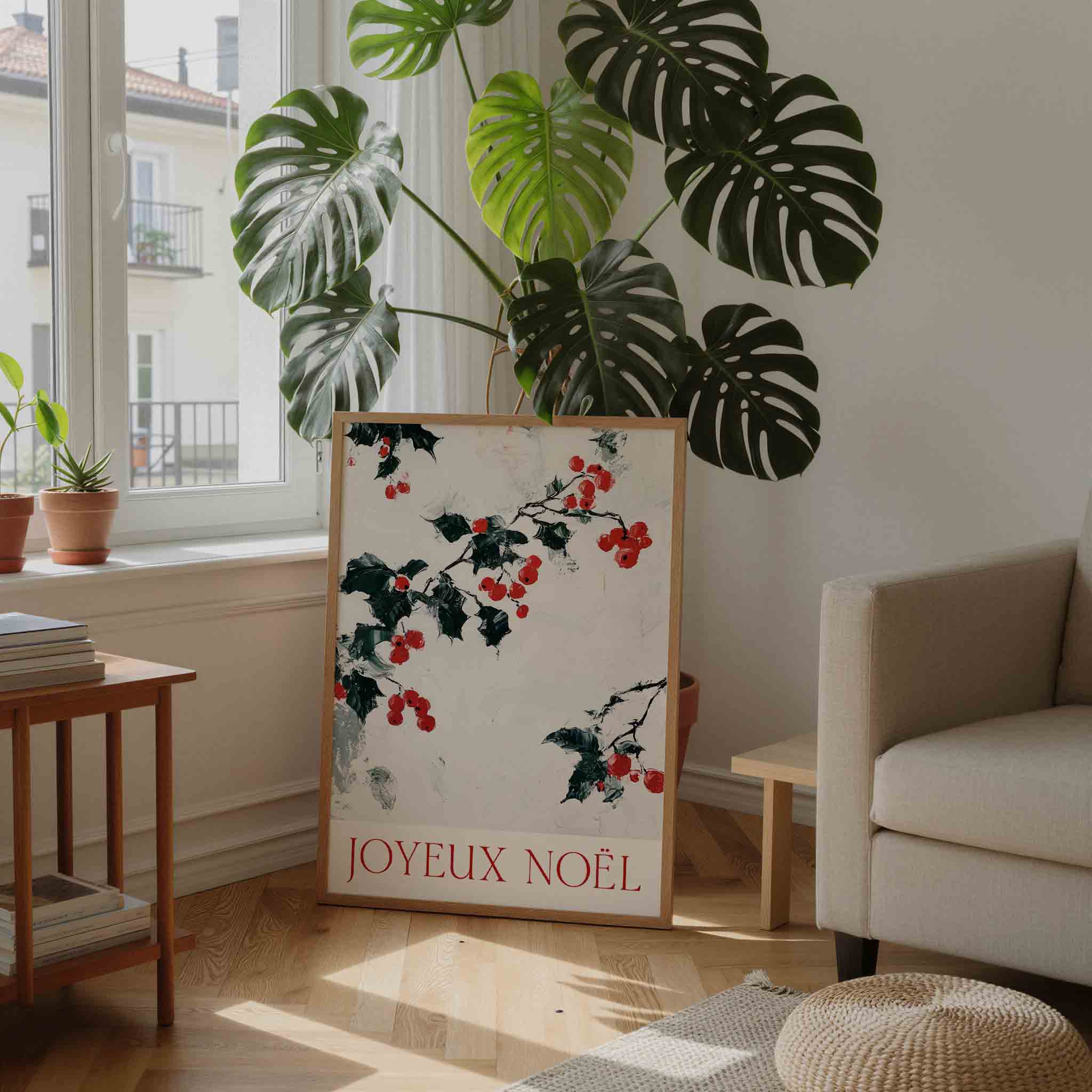 Rode bessen en bladeren Poster