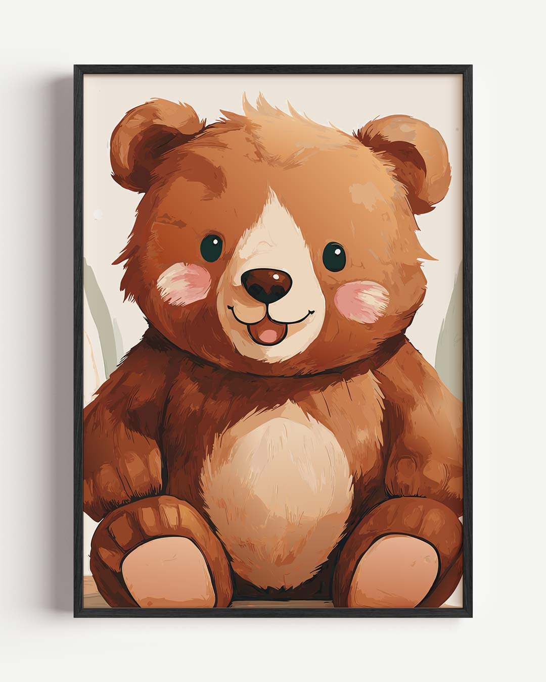 Schattige Knuffelbeer Poster-WallArtistic