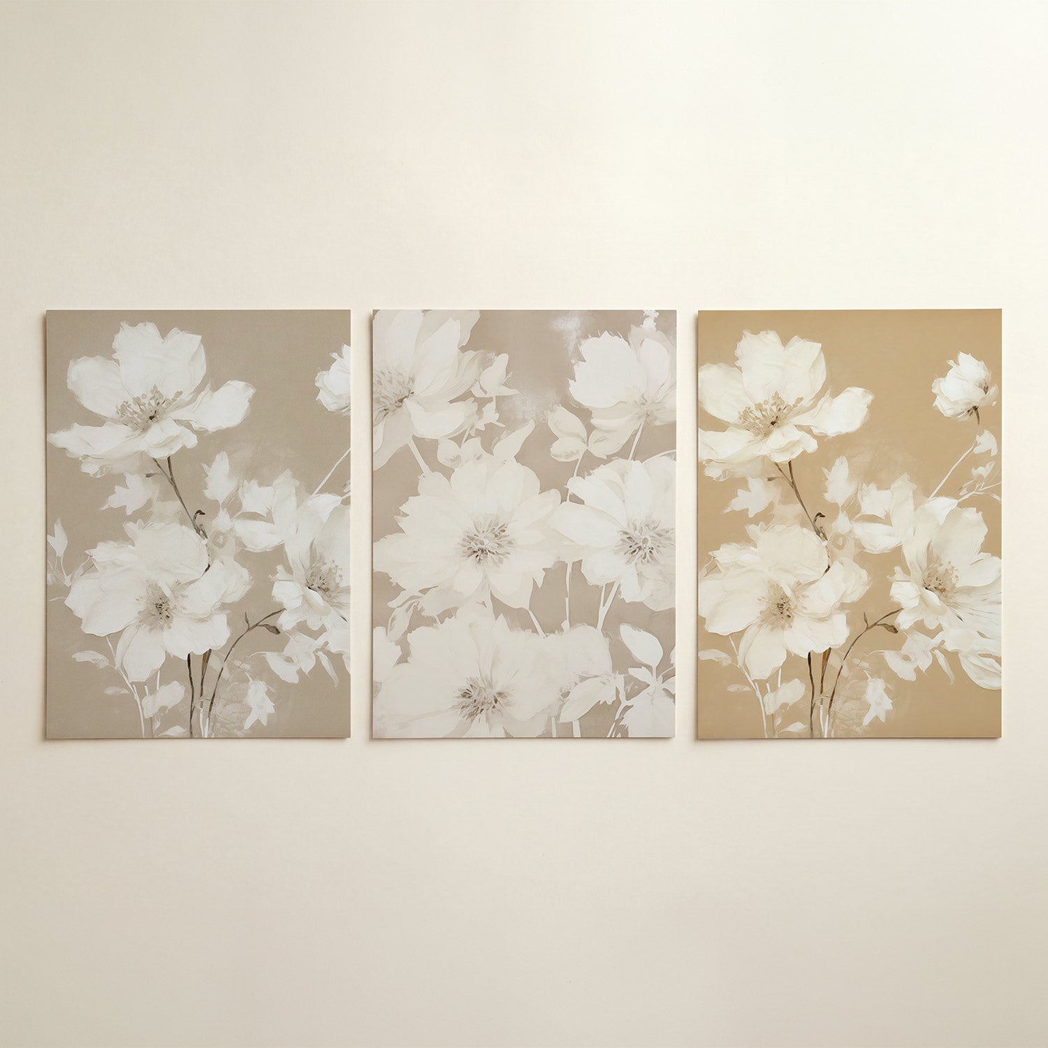 Bloemrijke zachttekening Posterset