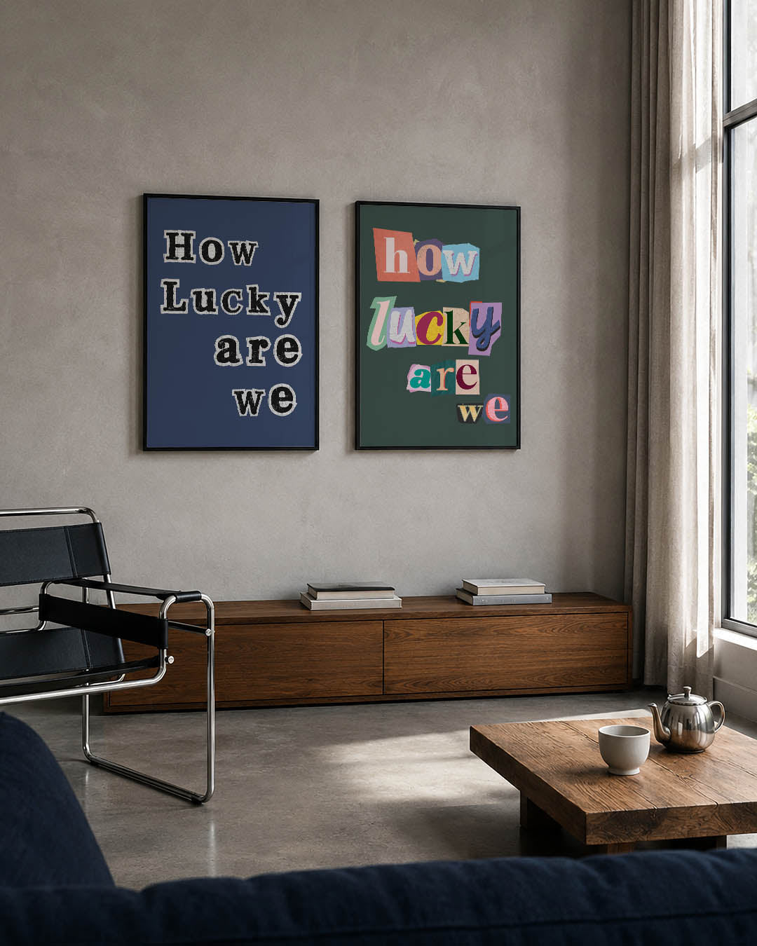 Typografisch spel Posterset