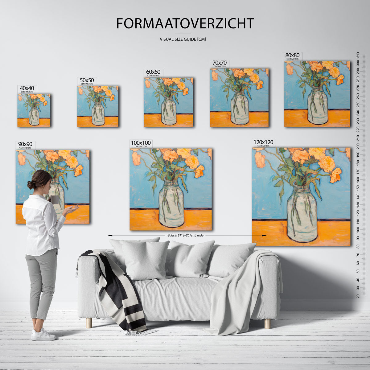 Bloemen in vaas Poster