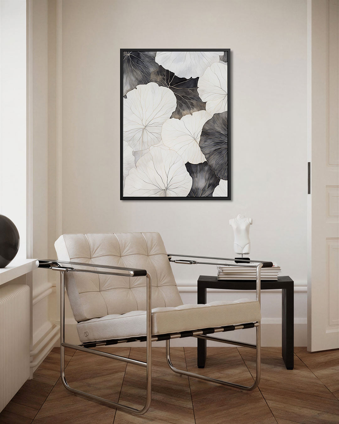 Bladvormen en lijnen Kunstwerk