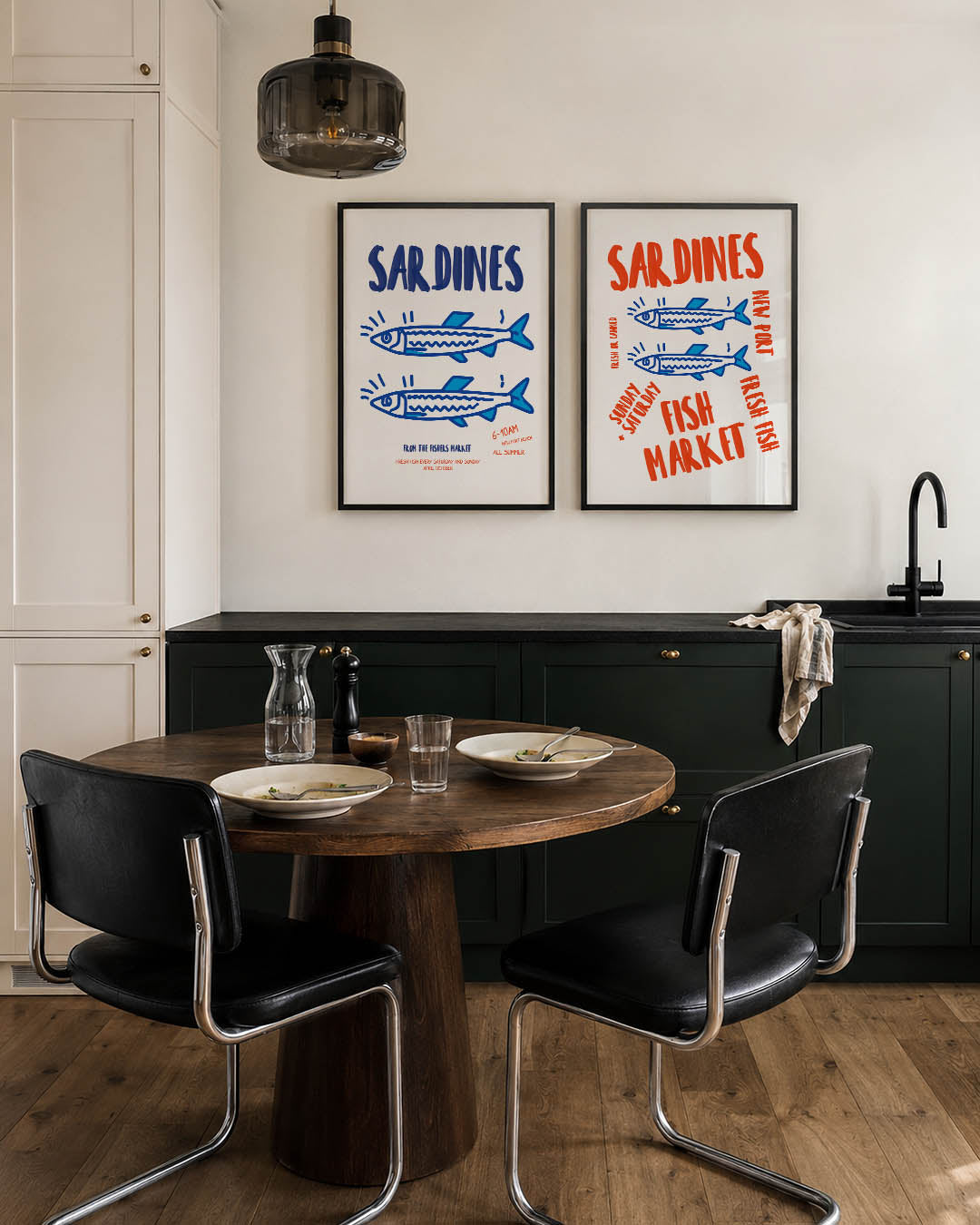 Visuele vissen Posterset