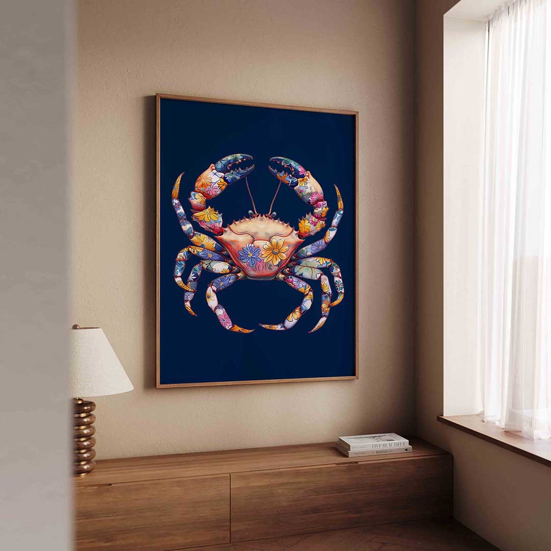 Bloemenkrab Poster