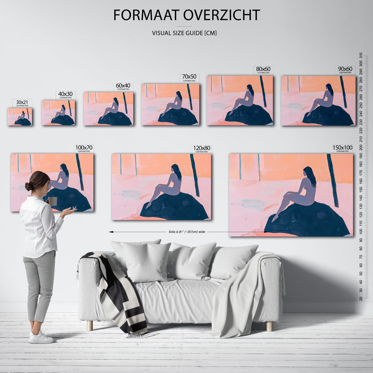 Zittende figuur Poster