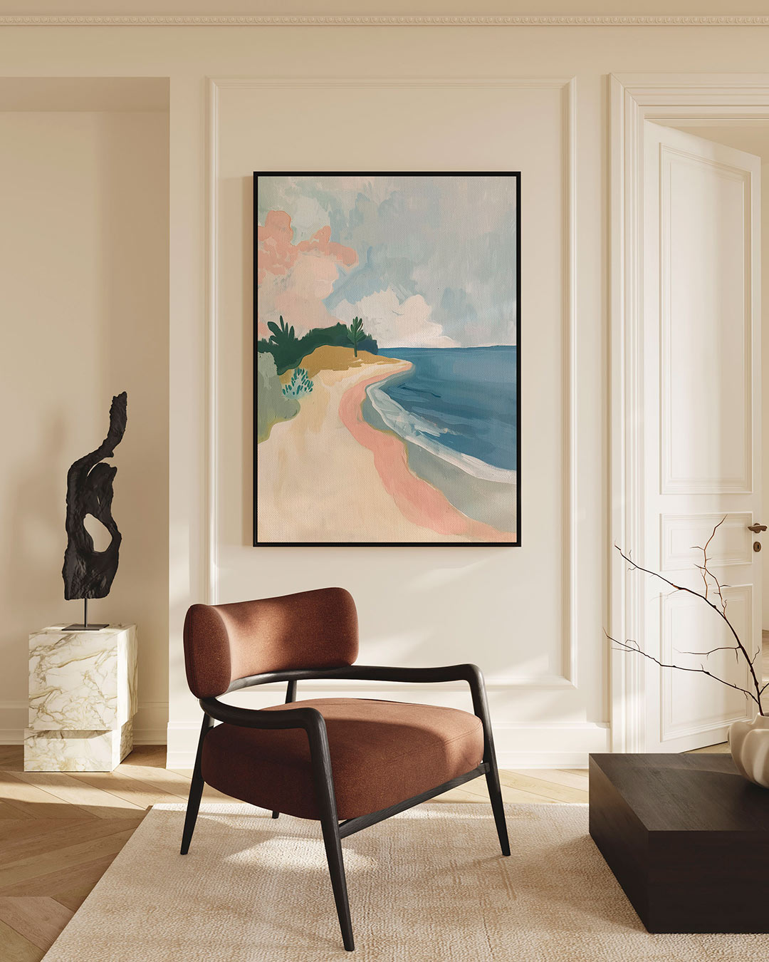 Zomerse kustlijn Kunstwerk