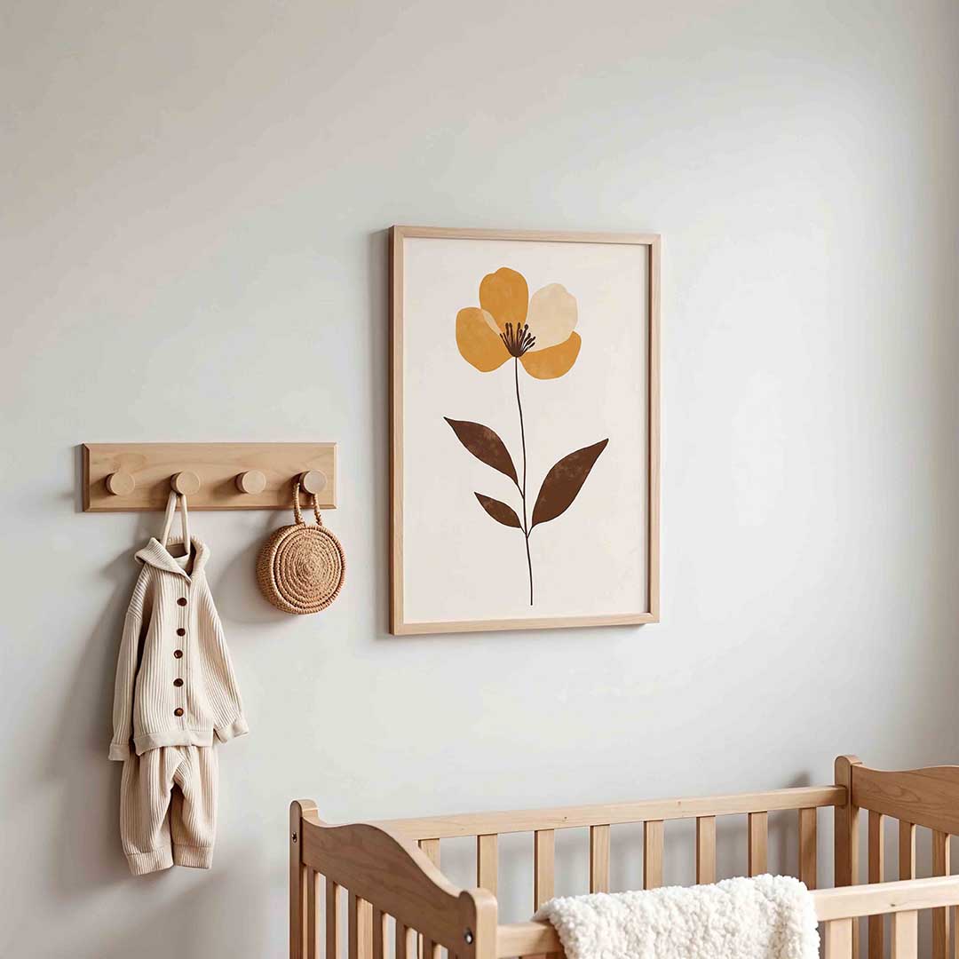 Bloem met bruine bladeren Poster