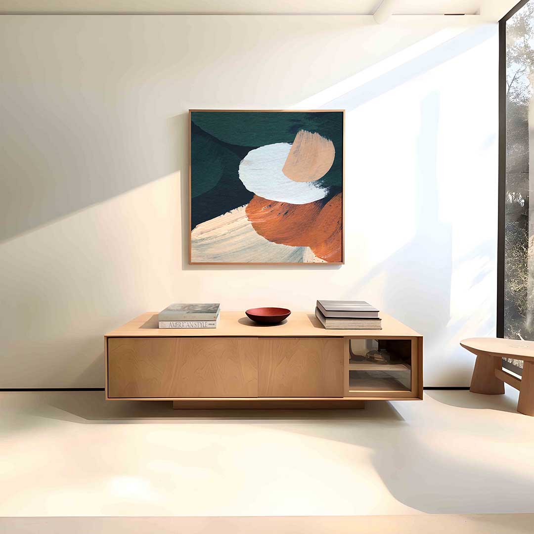 Abstracte penseelstreken Poster