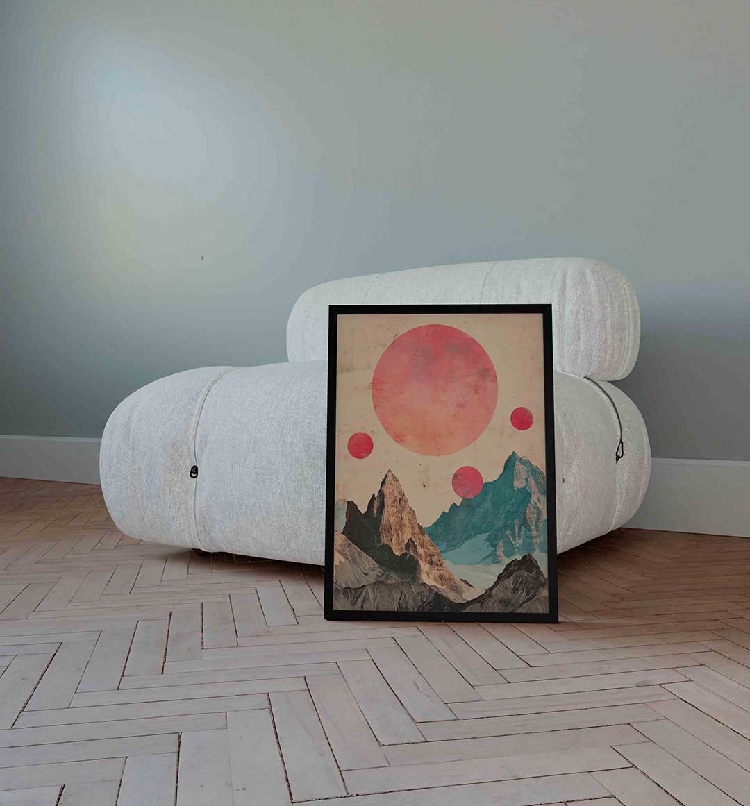 Bergen en cirkels Poster