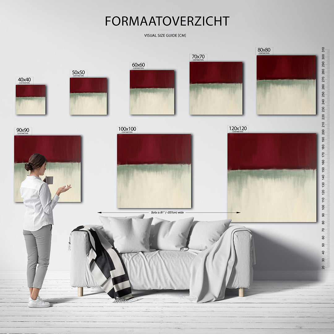 Horizontale kleurenlagen Kunstwerk