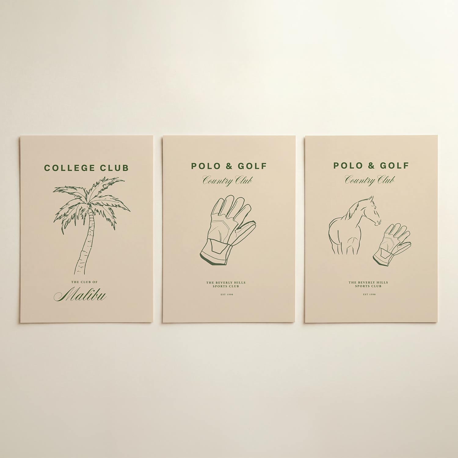 Palm en tekst Posterset