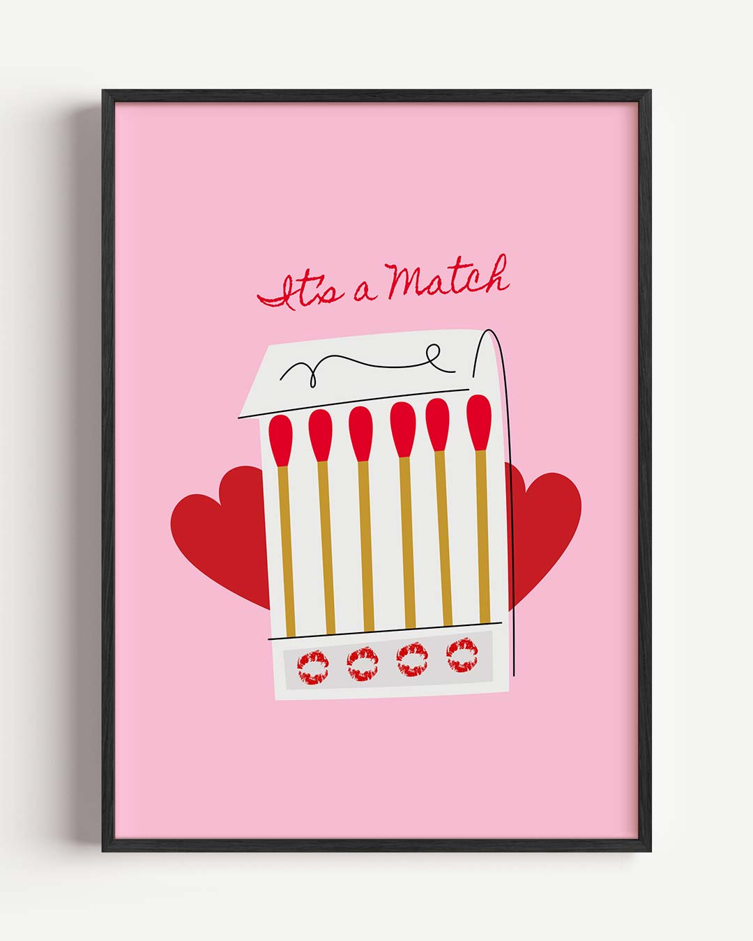 It's a Match Retro Stijl Poster-WallArtistic