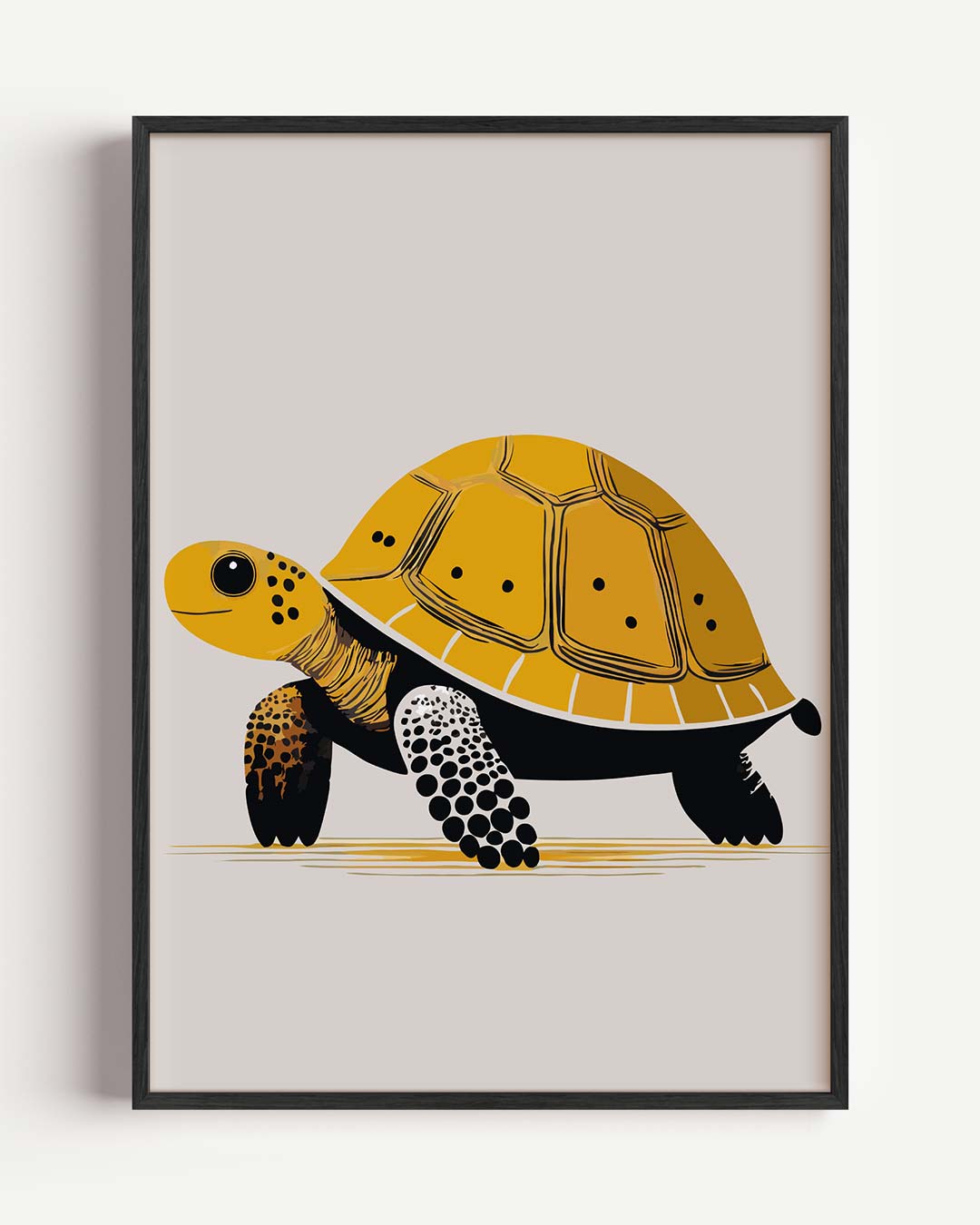 Schattige Schildpad Illustratie Poster-WallArtistic