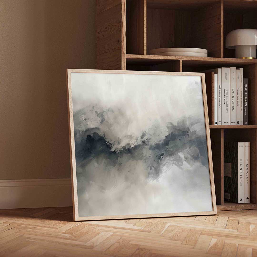 Abstracte grijze beweging Poster
