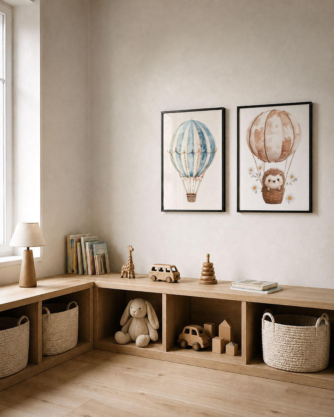 Luchtige strepen Posterset