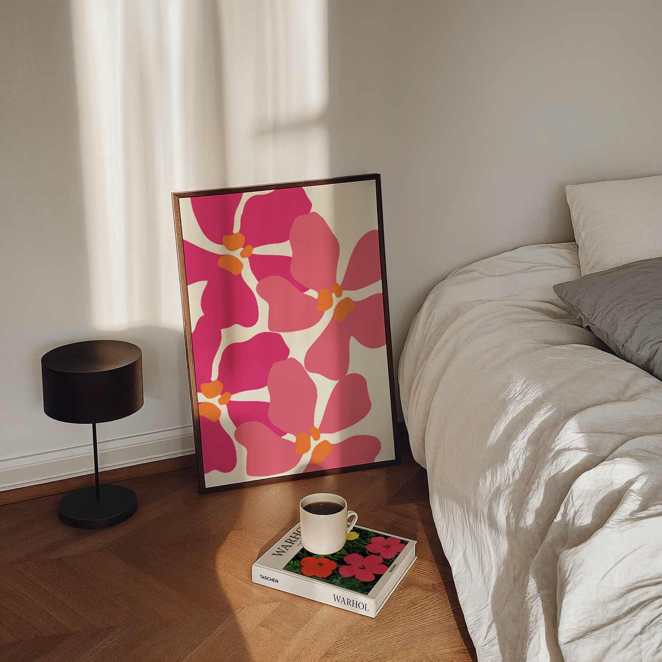 Bloemrijke Roze Droom Poster-WallArtistic