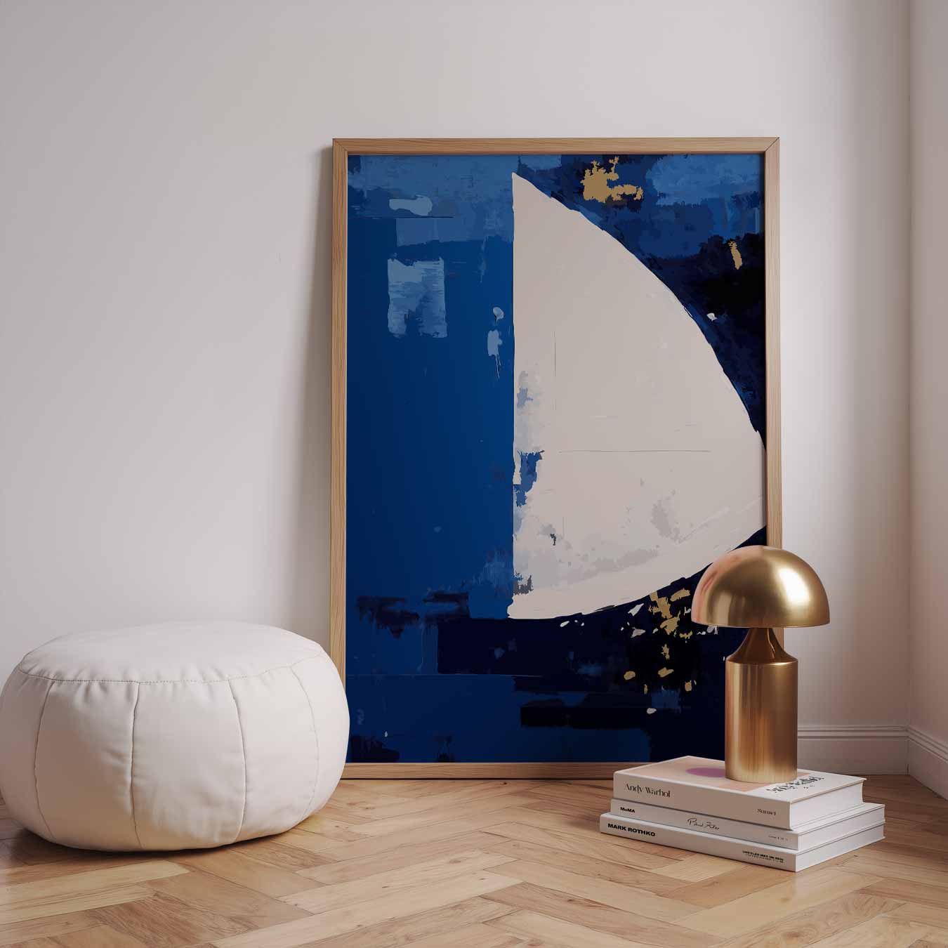 Moderne Abstracte Zeilboot Poster-WallArtistic