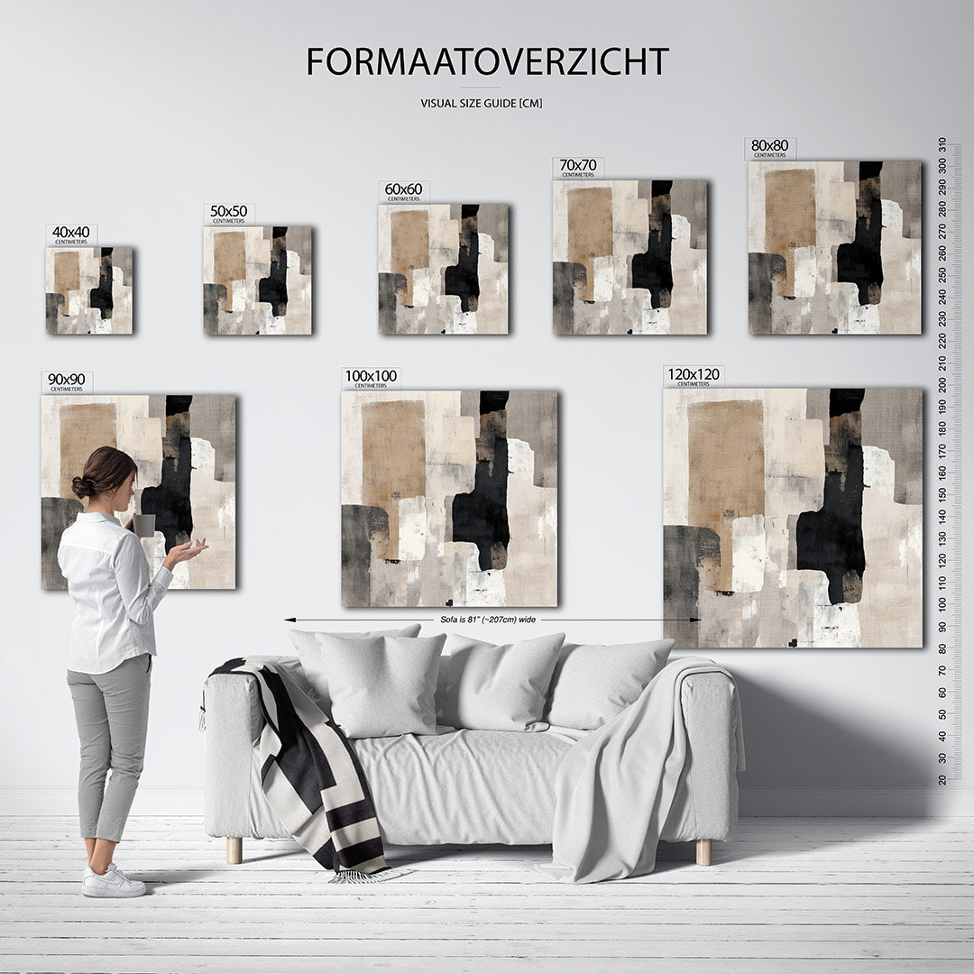 Geometrische vormen compositie Kunstwerk