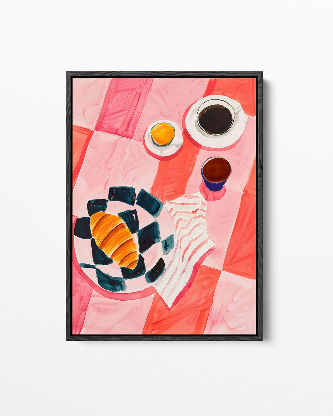 Vrolijk ontbijt tafereel Kunstwerk