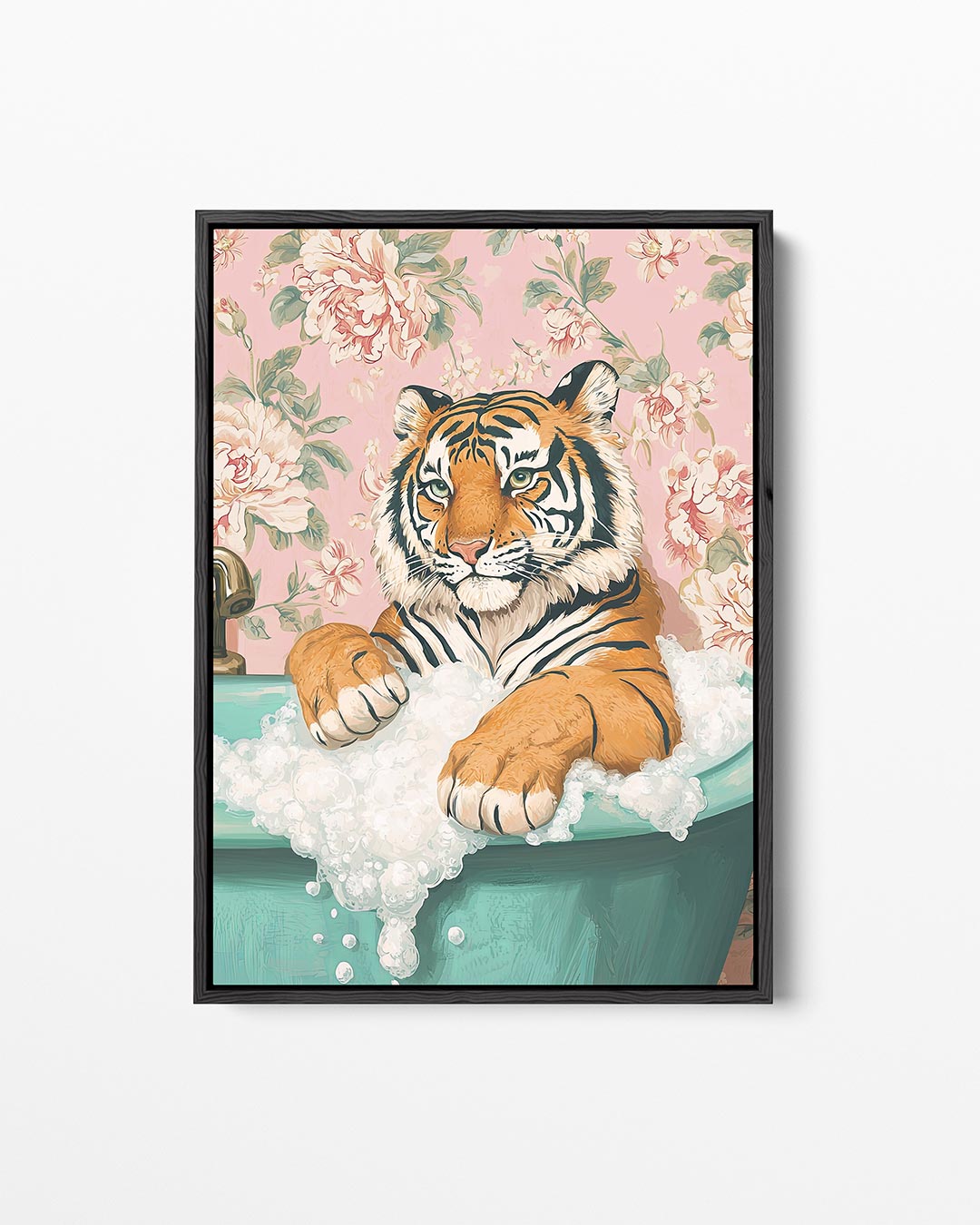 Tijger in bad Kunstwerk