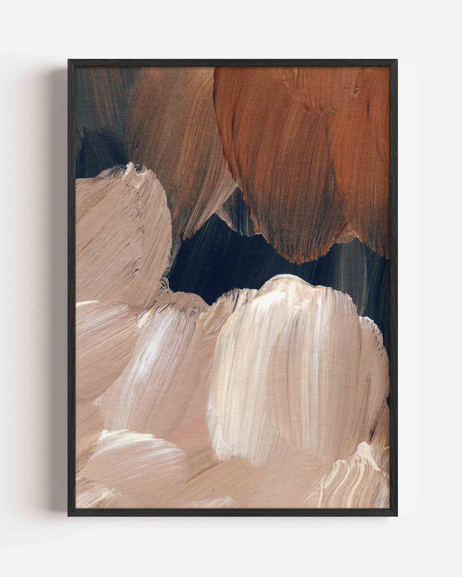 Abstracte penseelstreken Poster