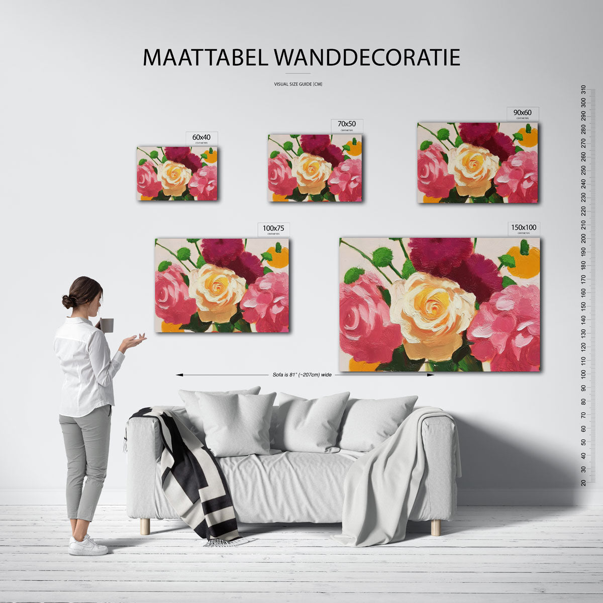 Bloemrijke compositie Kunstwerk