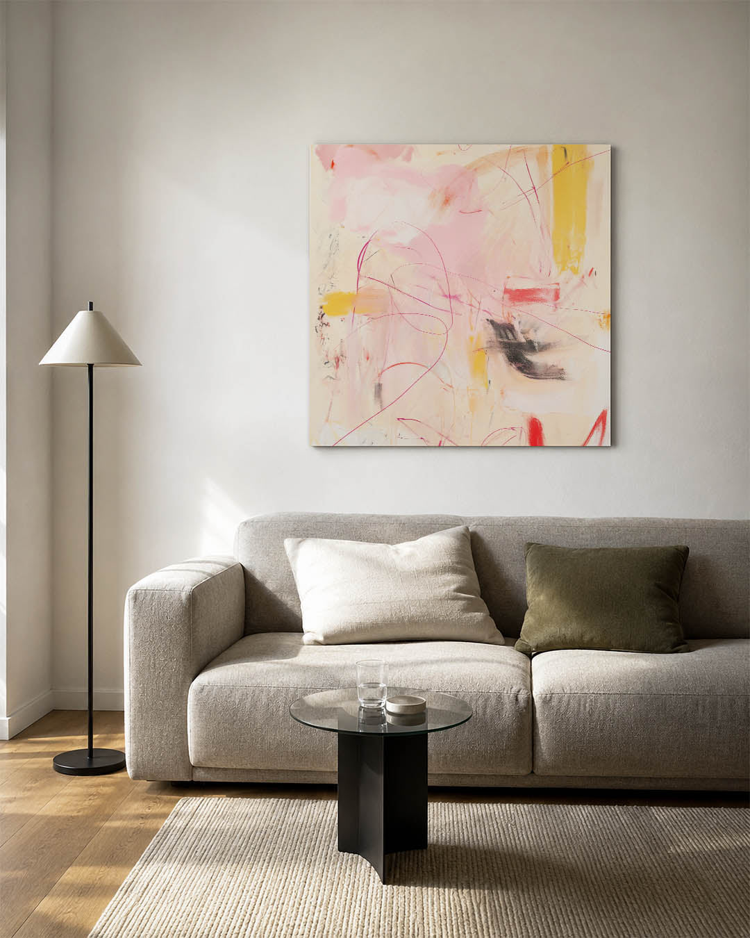 Dynamische kleurenexplosie Kunstwerk