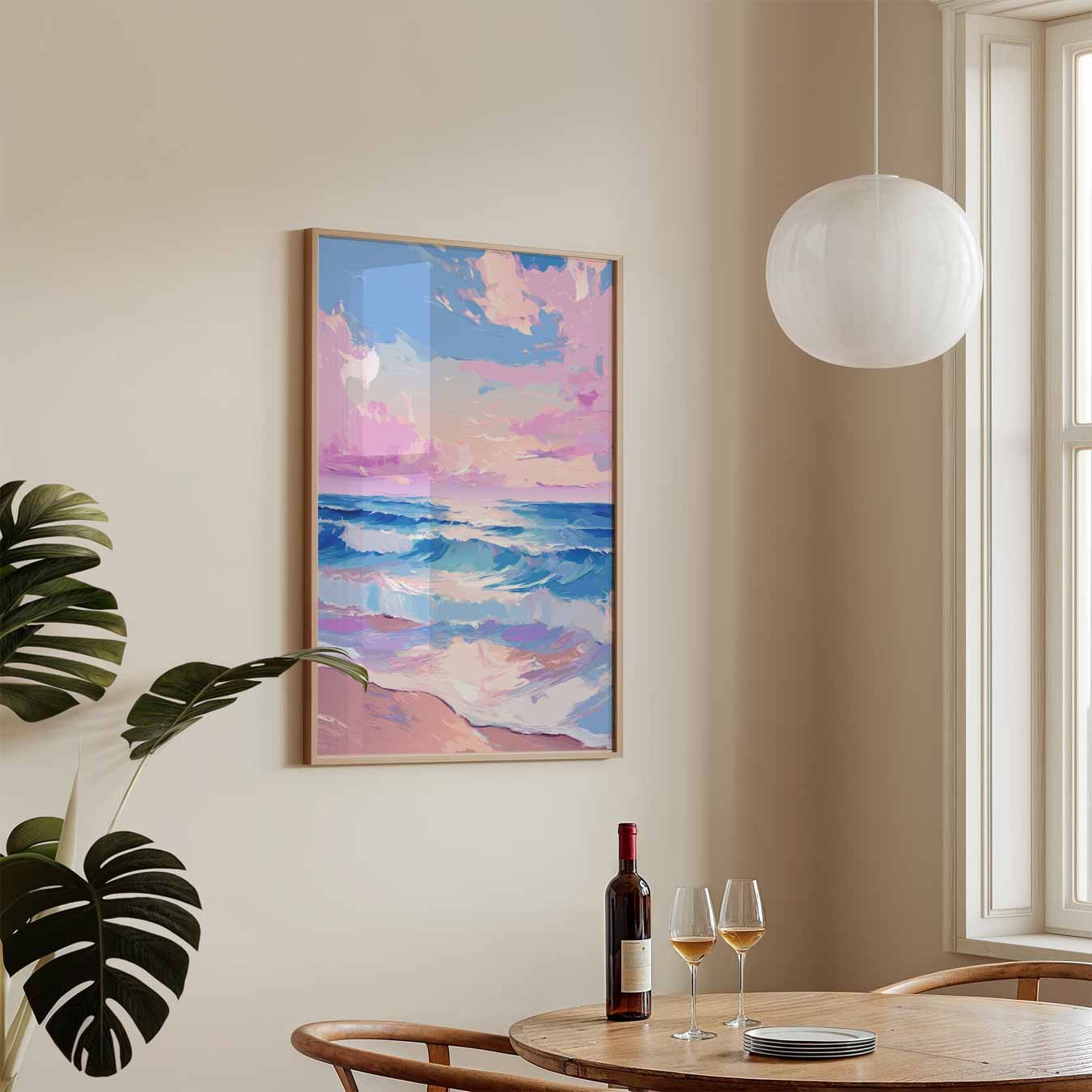 Dromerige Zonsondergang aan Zee Poster-WallArtistic