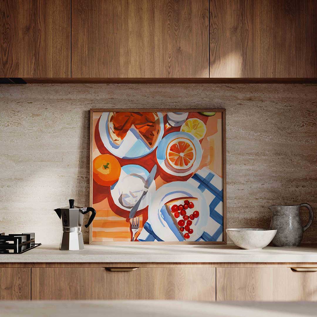 Fruit en taart Poster
