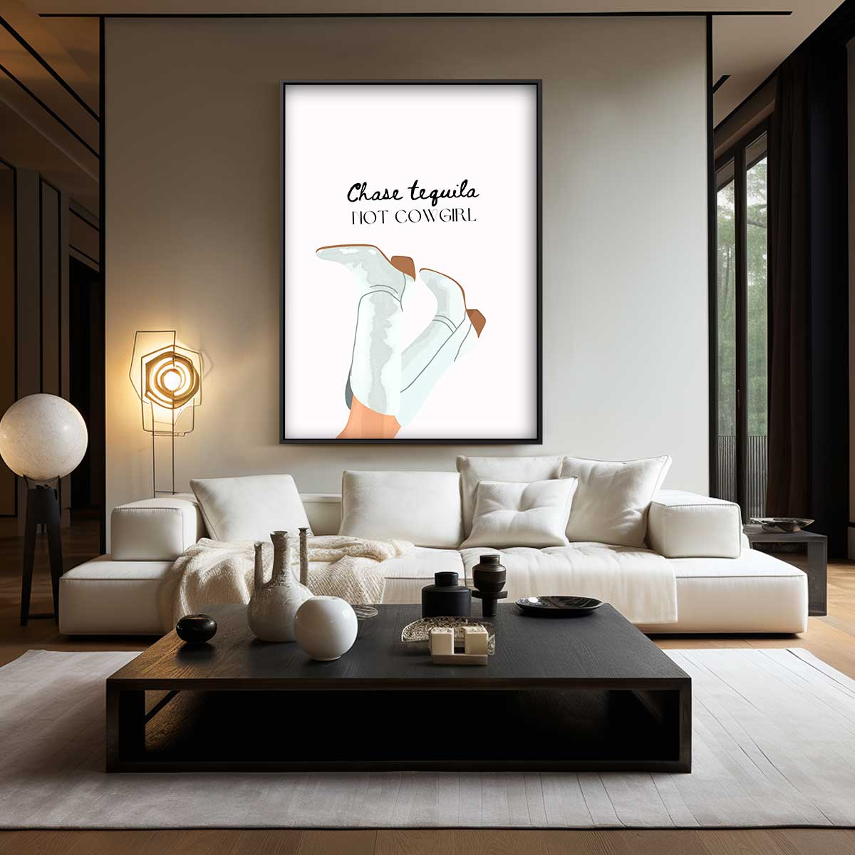 Stoere Cowgirl Vibes Kunstwerk-canvas-dibond-plexiglas-wanddecoratie-WallArtistic