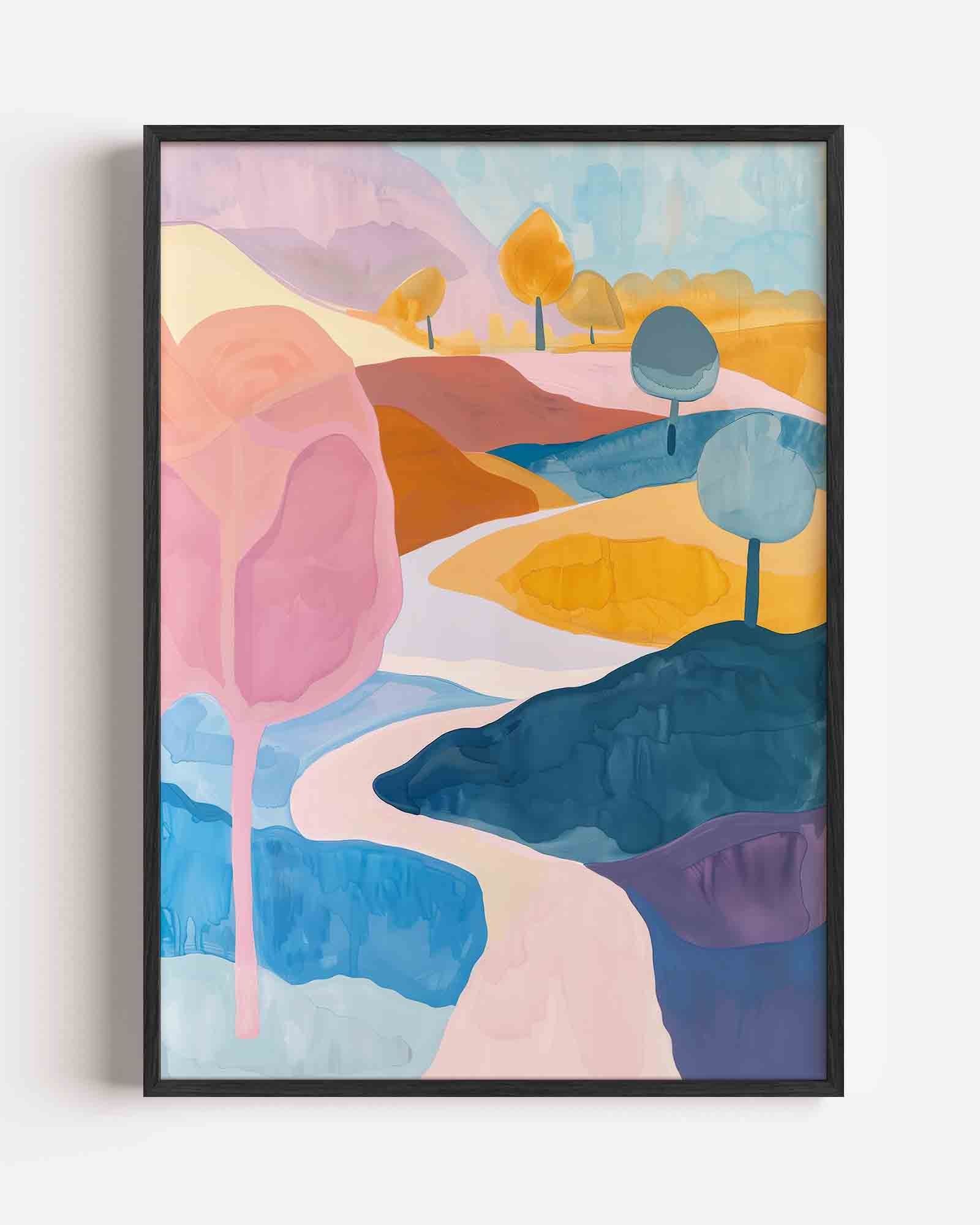 Landschap met bomen Poster