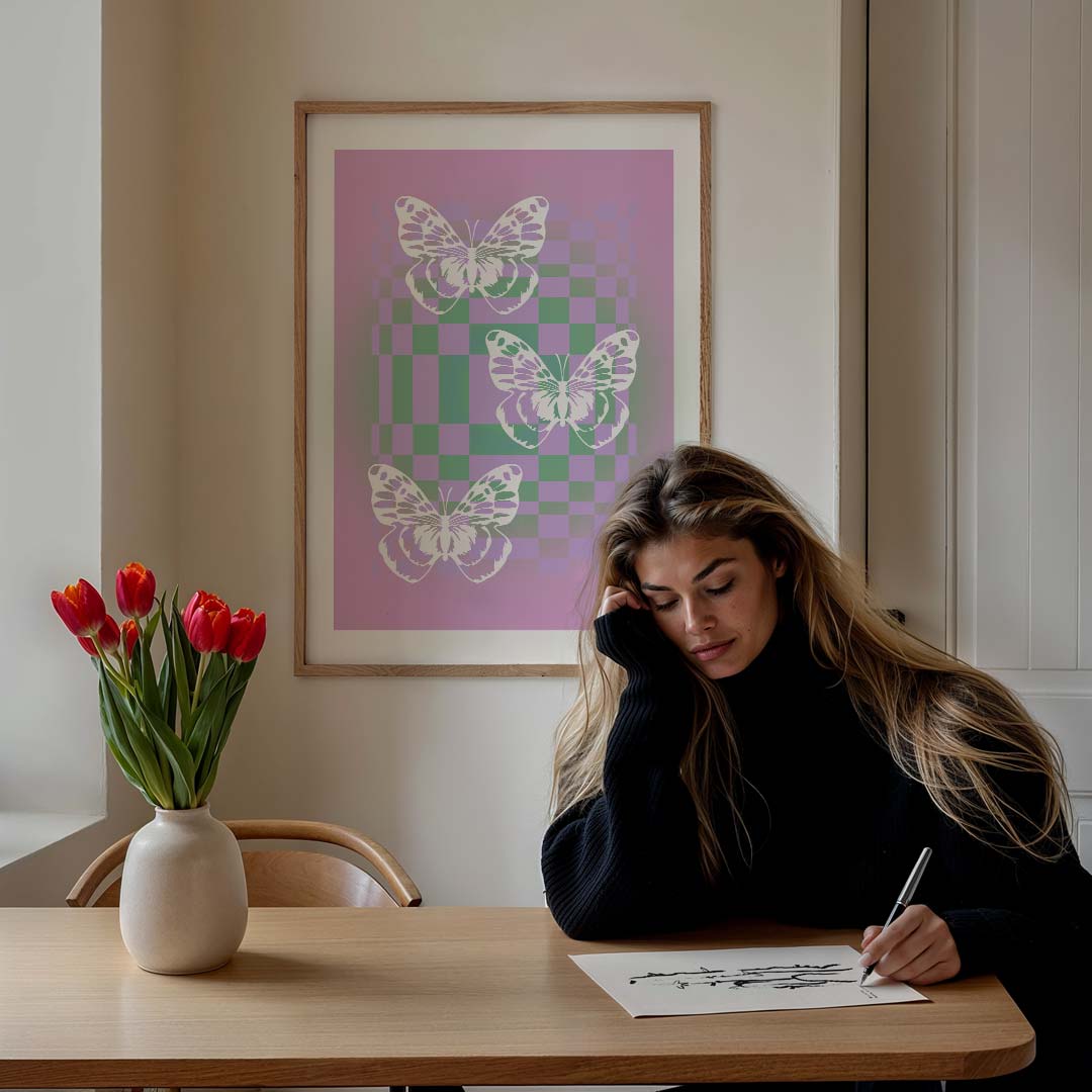 Vlinderparadijs Poster-WallArtistic