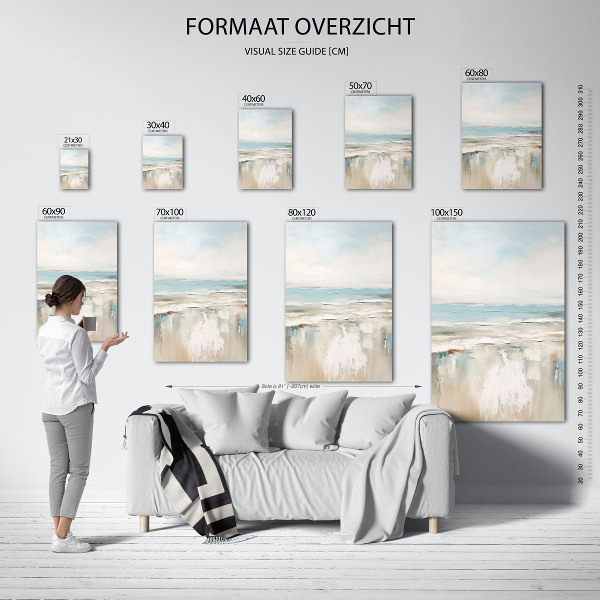 Strand en zee Poster