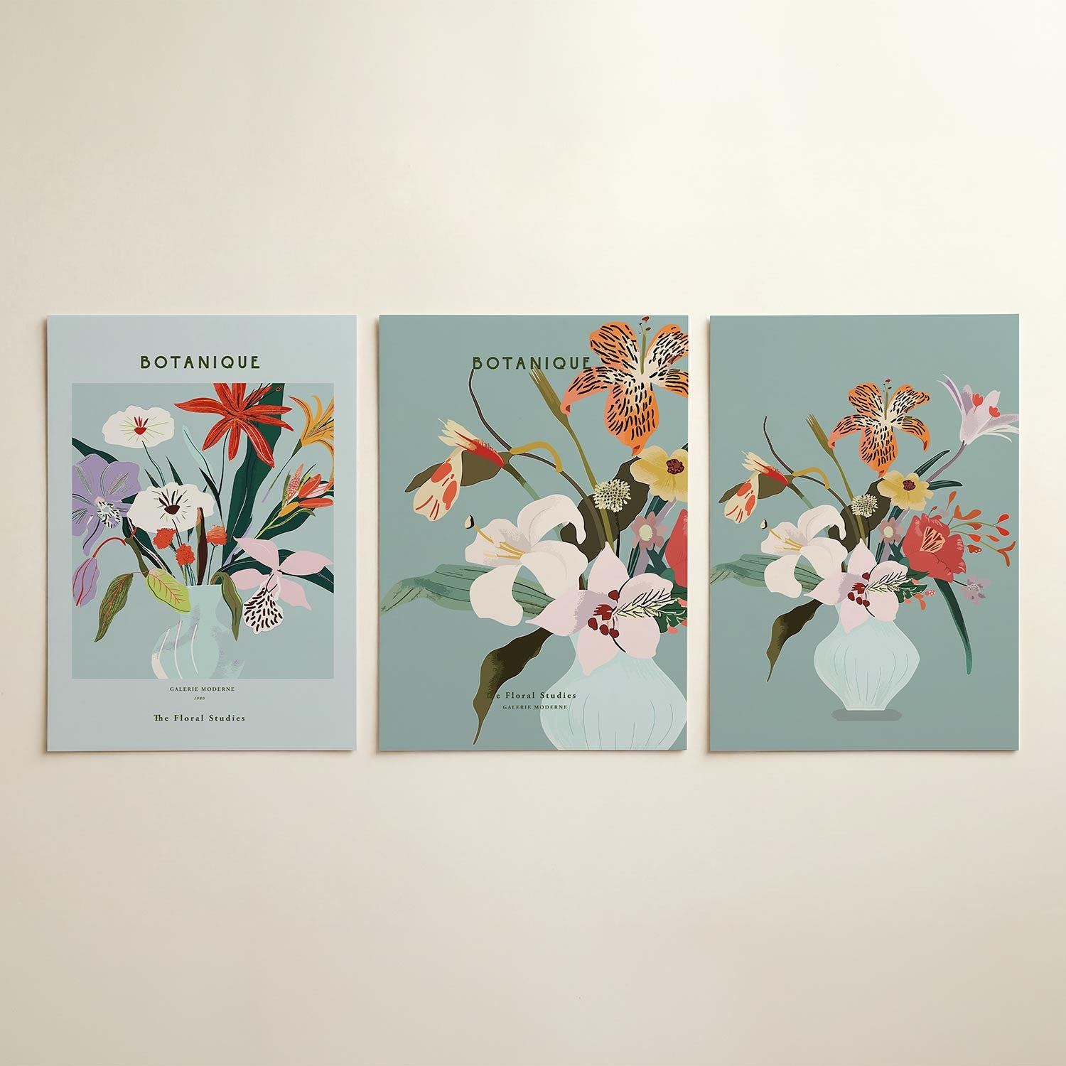 Bloemrijke vormen Posterset